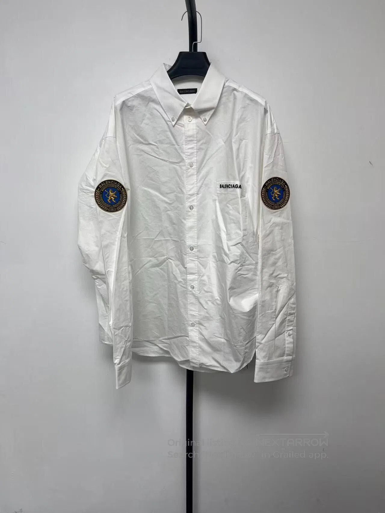 Balenciaga balenciaga logo loose long sleeve shirt. Size US M / EU 48-50 / 2 - 1 Thumbnail