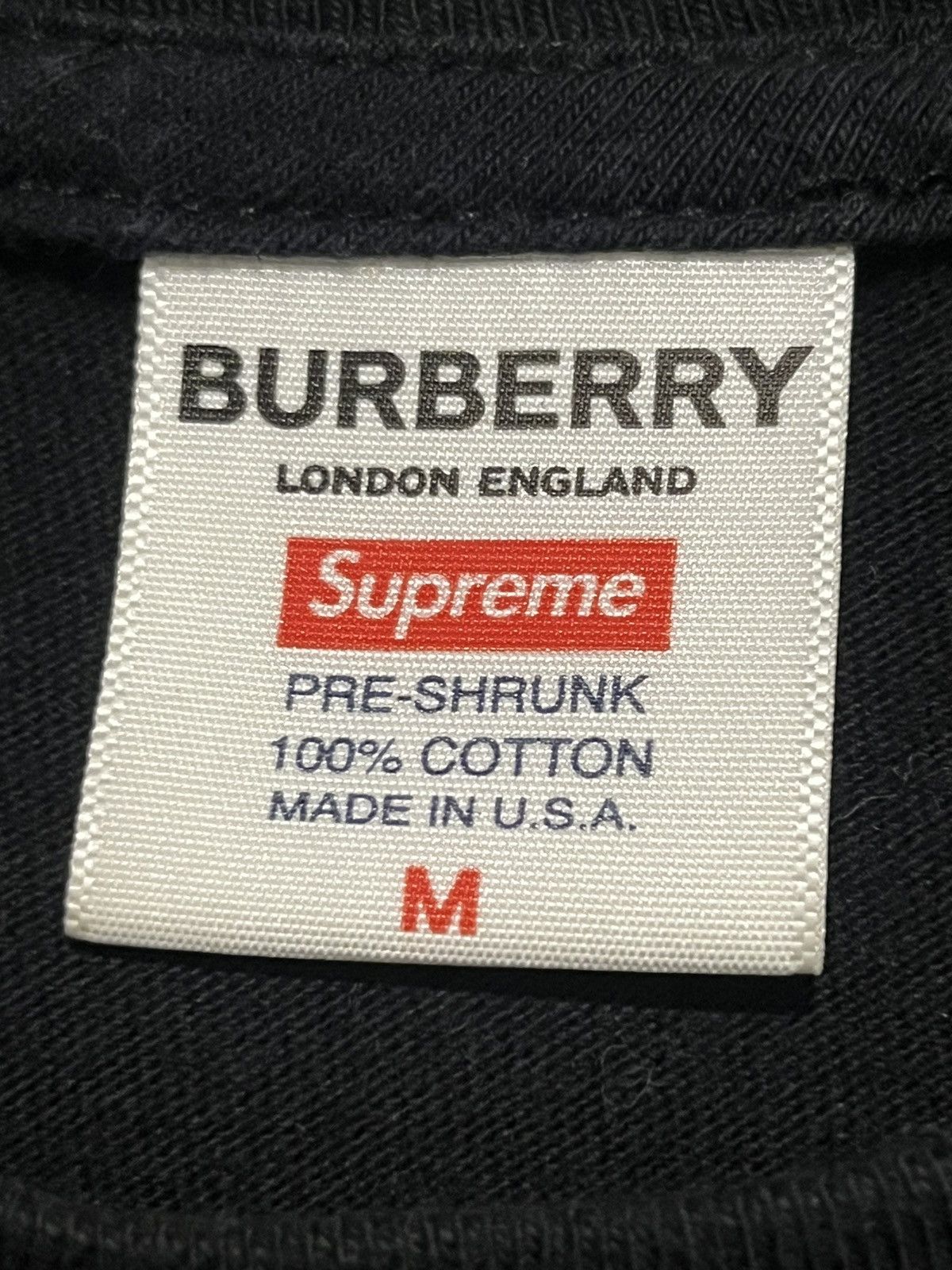 Burberry × Supreme Burberry Box logo tee Size US M / EU 48-50 / 2 - 3 Thumbnail