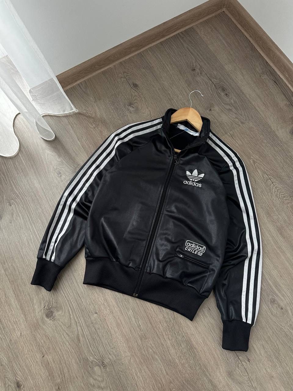 Adidas × Vintage Vintage Adidas Chile 62 Black Full Zip Hoodie Size US M / EU 48-50 / 2 - 3 Thumbnail