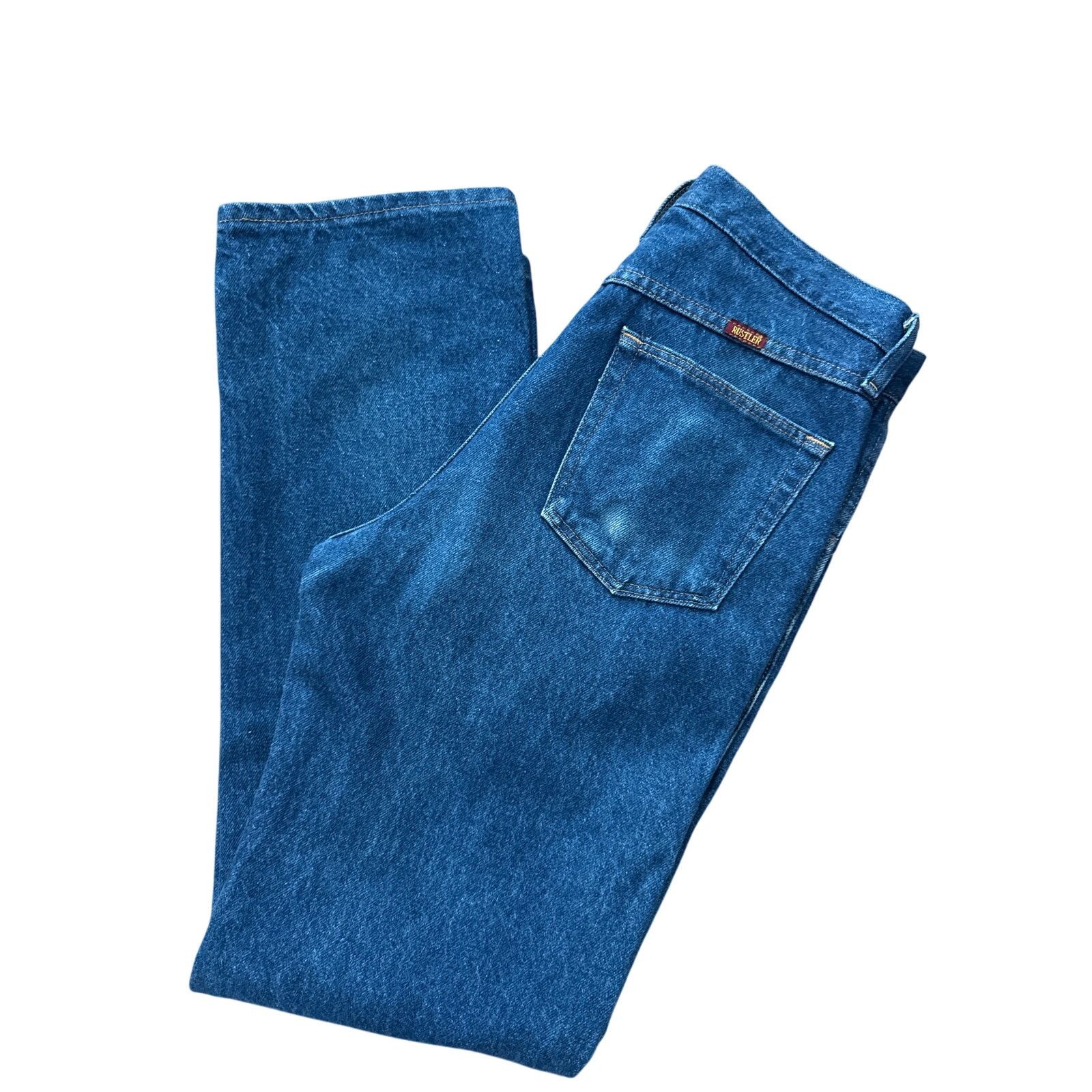 Vintage Y2K Rustler dark blue bootcut high waisted jeans 33X32 Size US 33 - 16 Thumbnail