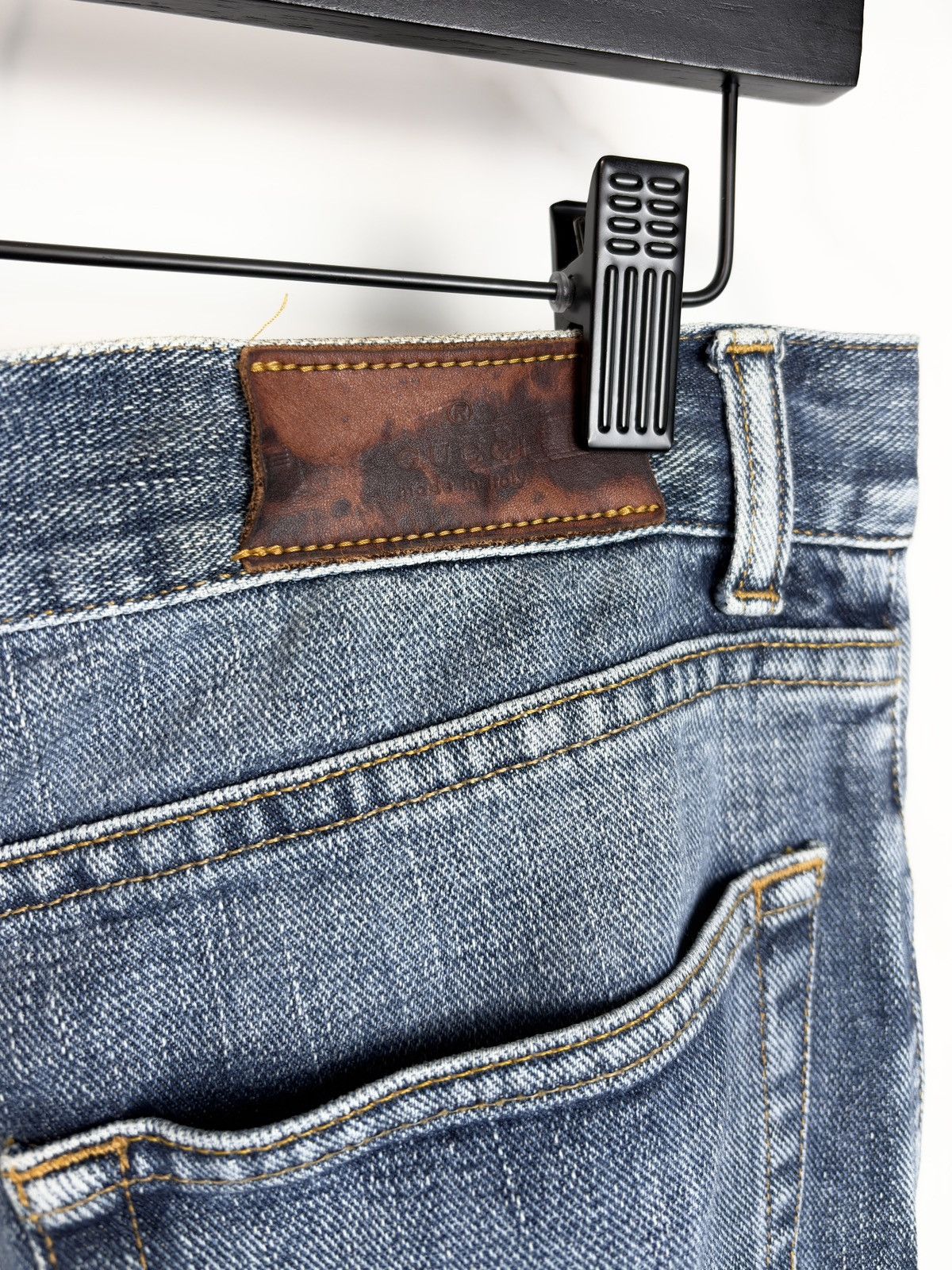 Gucci Gucci Tom Ford Vintage Straight Leg Faded Blue Denim Jeans Size US 32 / EU 48 - 5 Thumbnail
