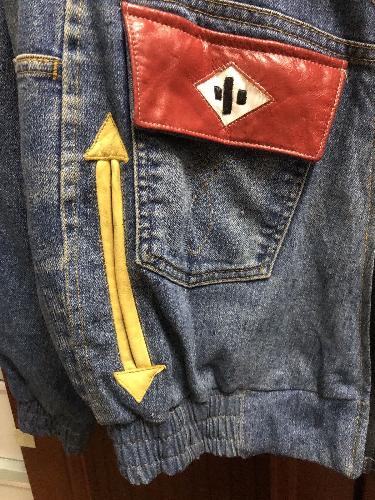 Native Vintage Vukani Native Navajo Denim Leather Jacket Size US L / EU 52-54 / 3 - 8 Thumbnail