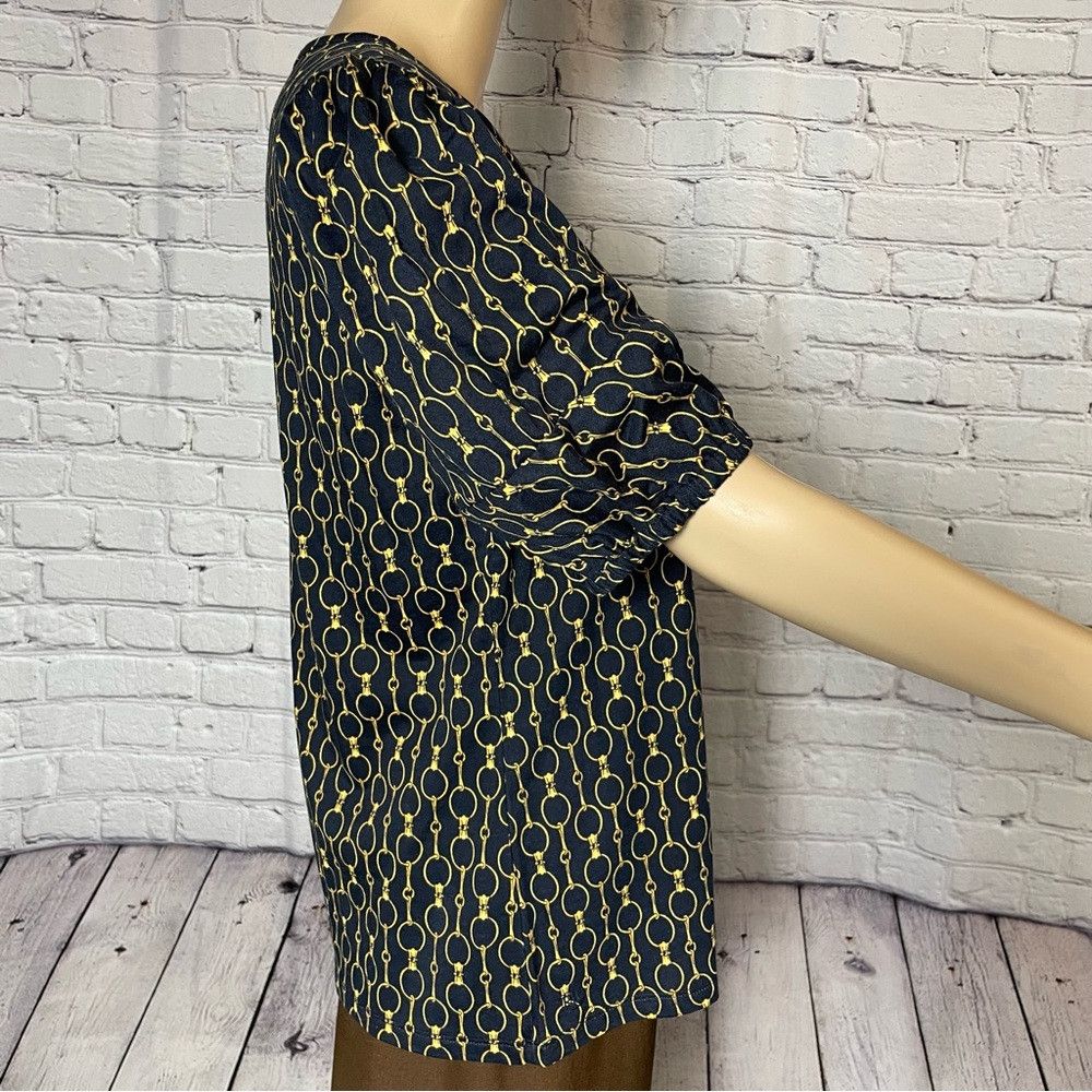 Ralph Lauren NWT New Ralph Lauren Navy Short Chain Print Top Size M Size M / US 6-8 / IT 42-44 - 4 Thumbnail