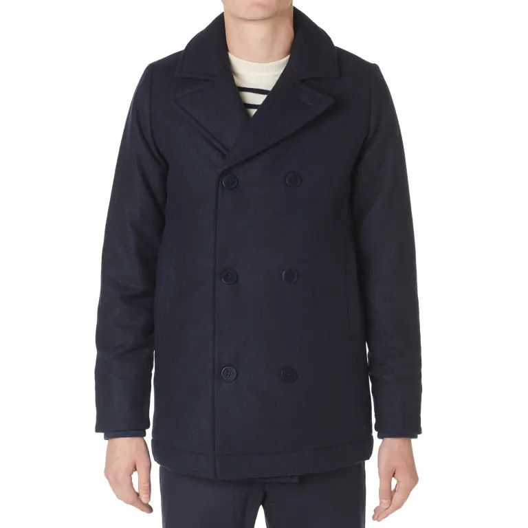 Norse Projects NORSE PROJECTS Birk Wool Pea Coat Jacket Dark Navy Men's Size US S / EU 44-46 / 1 - 2 Thumbnail