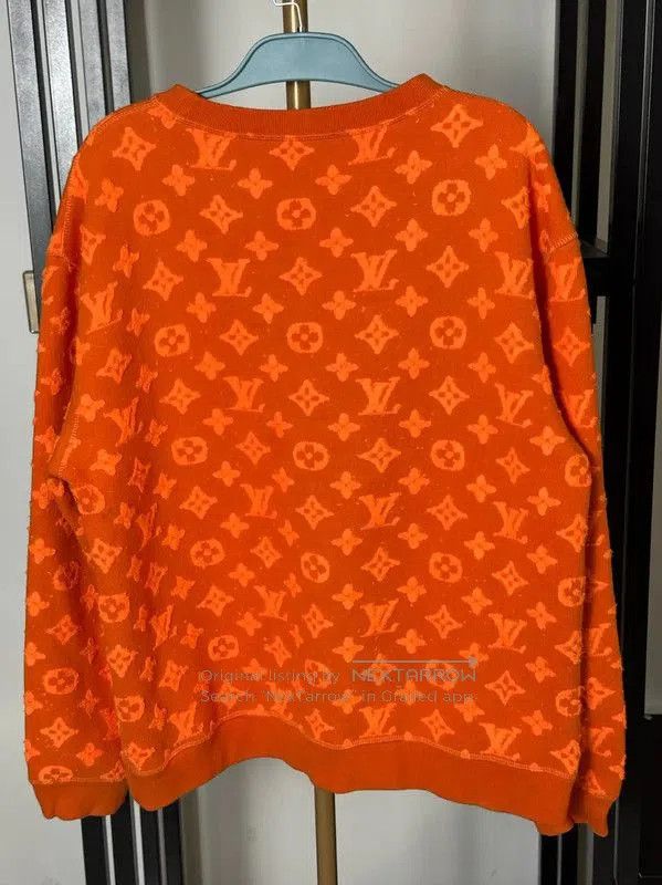 Louis Vuitton Louis Vuitton Orange Cotton Men's Sweatshirt . Size US M / EU 48-50 / 2 - 2 Thumbnail