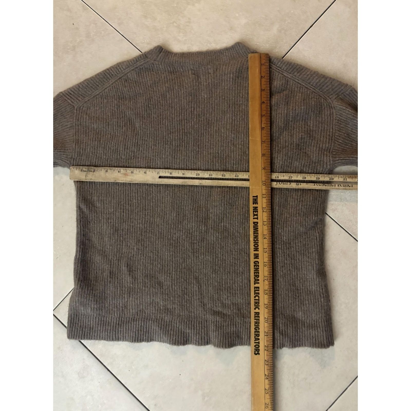 J.Crew VINTAGE J.Crew Sweater Raglan Long Sleeve Crew Neck Womens Small Taupe Beige Extra-Soft Ribbed Pullover Size S / US 4 / IT 40 - 6 Thumbnail