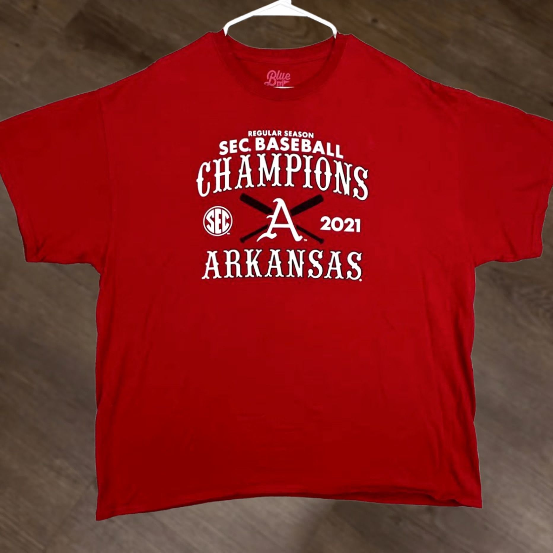 Vintage VINTAGE Arkansas Razorbacks Shirt Adult 2XL Red Baseball Tee Short Sleeve Mens Blue 84 Size US XXL / EU 58 / 5 - 1 Thumbnail