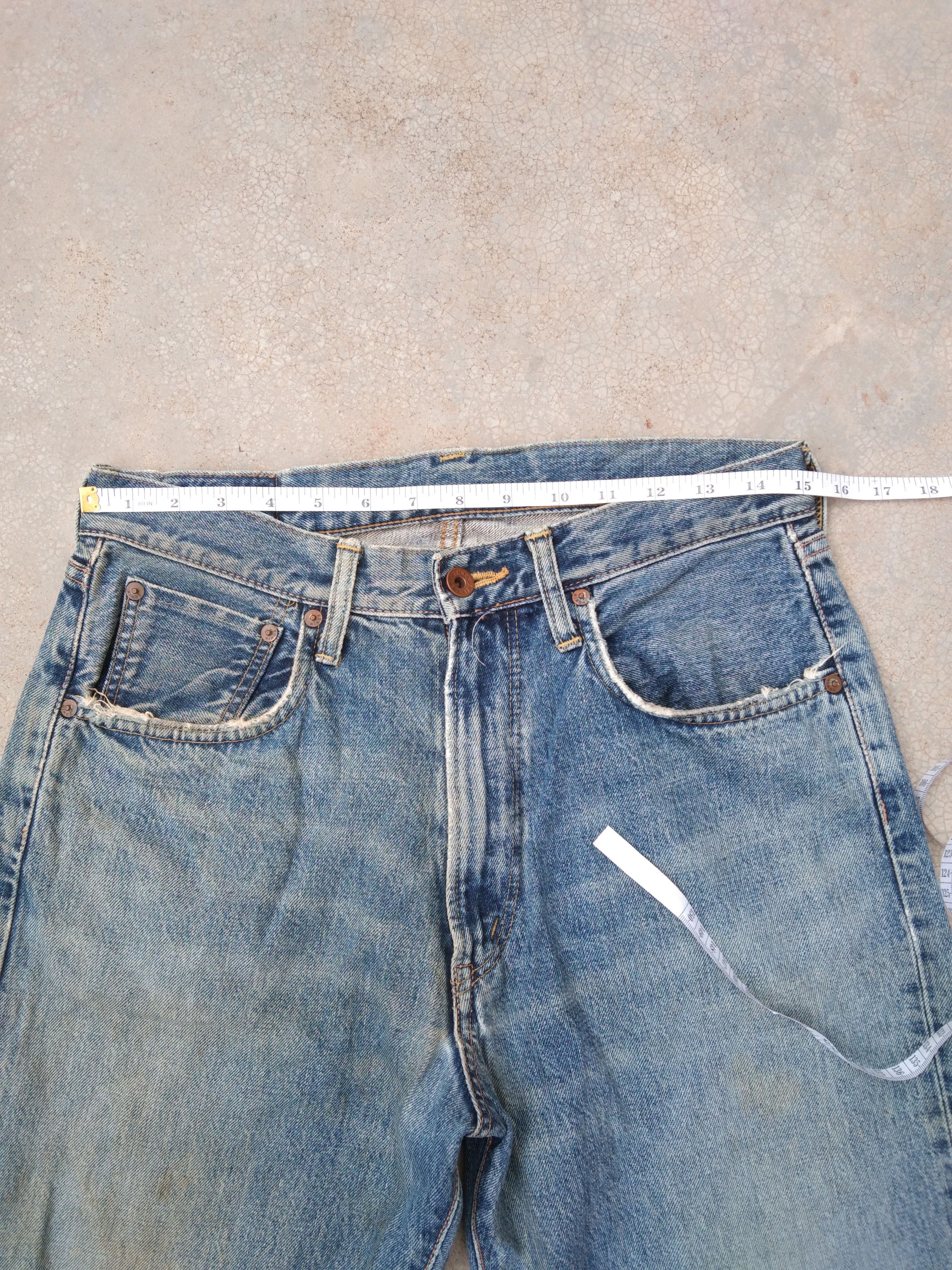 Japanese Brand × Jean × Vintage 90s Vintage Distressed Edwin Selvedge Redline Jeans 30x32 Size US 30 / EU 46 - 8 Thumbnail
