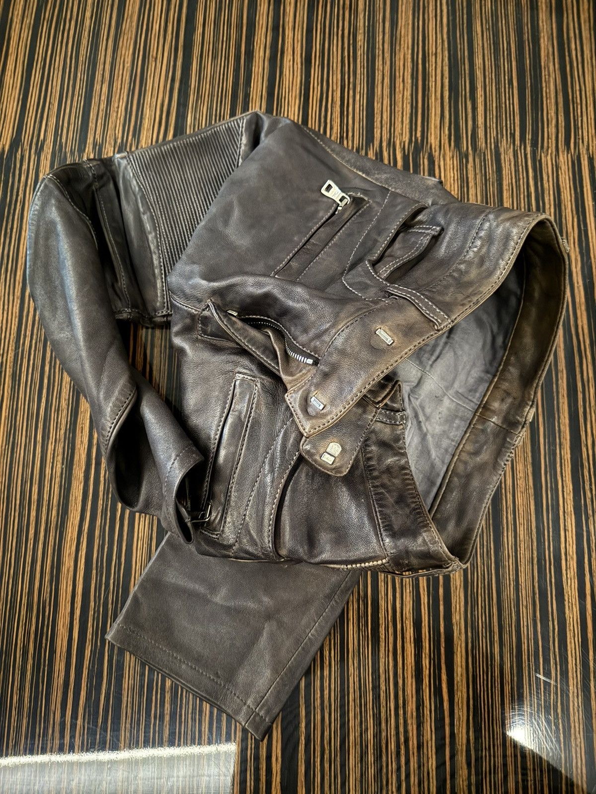 Balmain Balamin 2011 lether pants Size 27" / US 4 / IT 40 - 4 Thumbnail