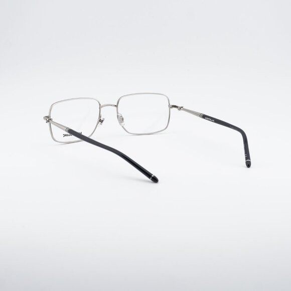 Montblanc Montblanc MB0072O 002 Eyeglasses Silver/Black 55mm Rectangle Size ONE SIZE - 6 Thumbnail