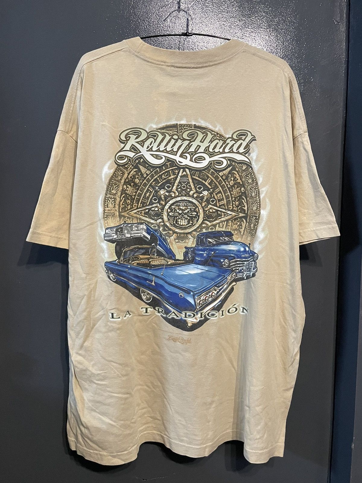 Vintage Vtg Rolling Hard La Tradicion Car Motive Size US XL / EU 56 / 4 - 1 Thumbnail