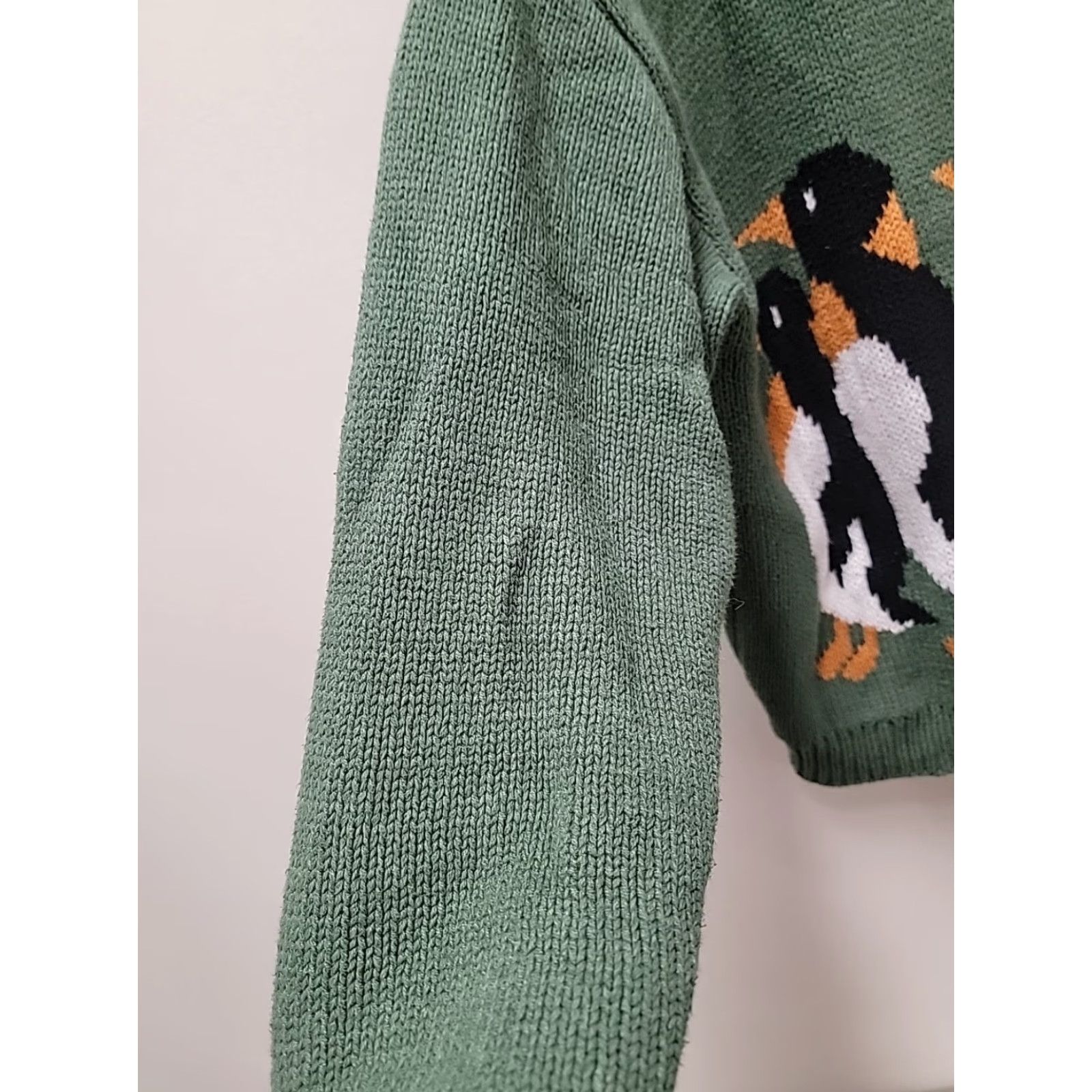 Vintage Callahan Knitwear Womens Sweater Size Large Green Penguins Knit Pullover Size L / US 10 / IT 46 - 3 Thumbnail