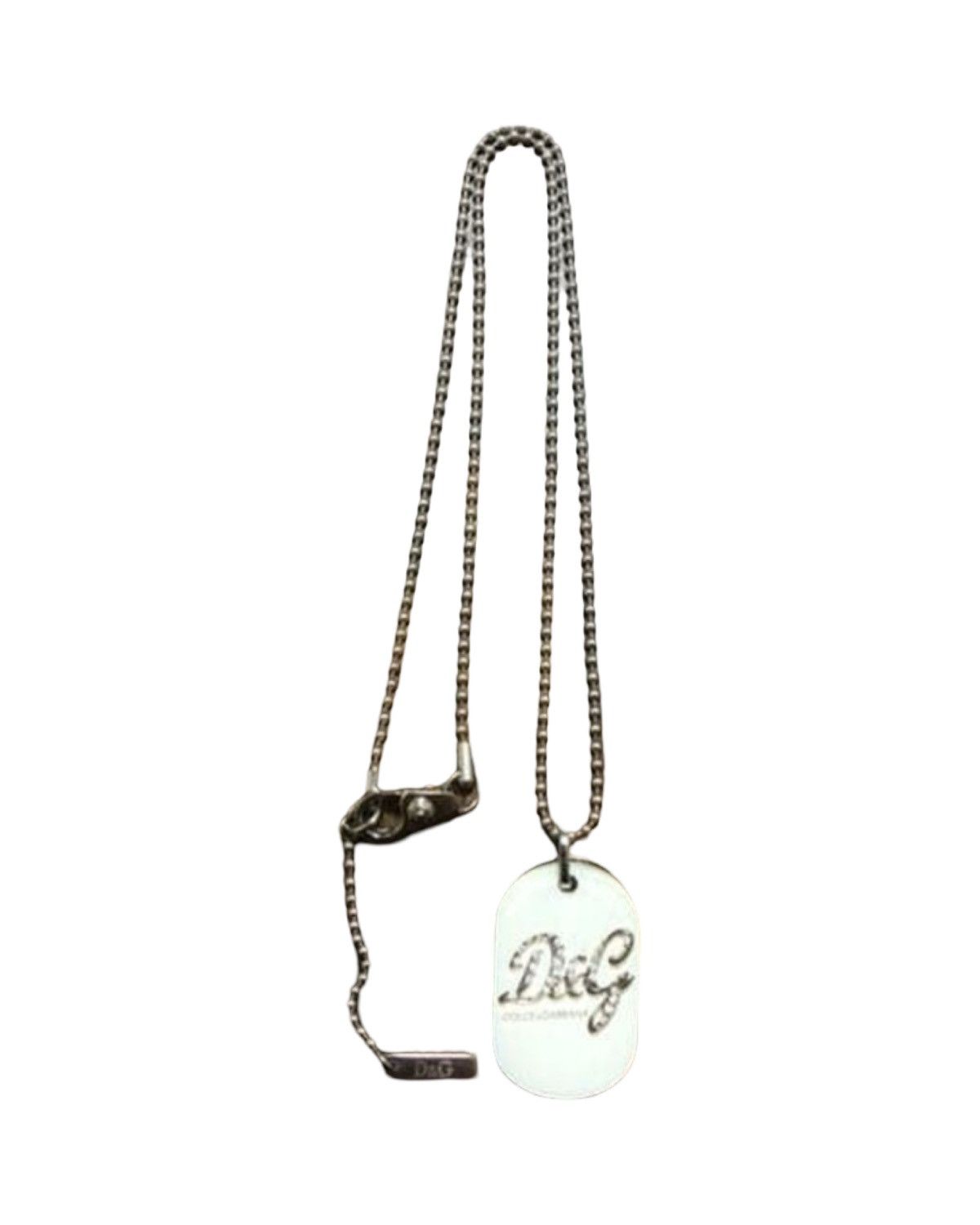 Dolce & Gabbana Dog Tag Chain Necklace Size ONE SIZE - 1 Thumbnail