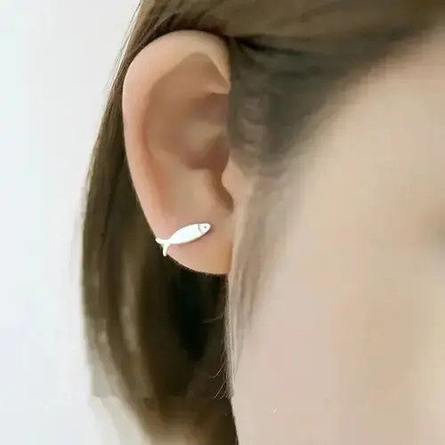 Jewelry Cat Fish Stud Earings Size ONE SIZE - 2 Thumbnail