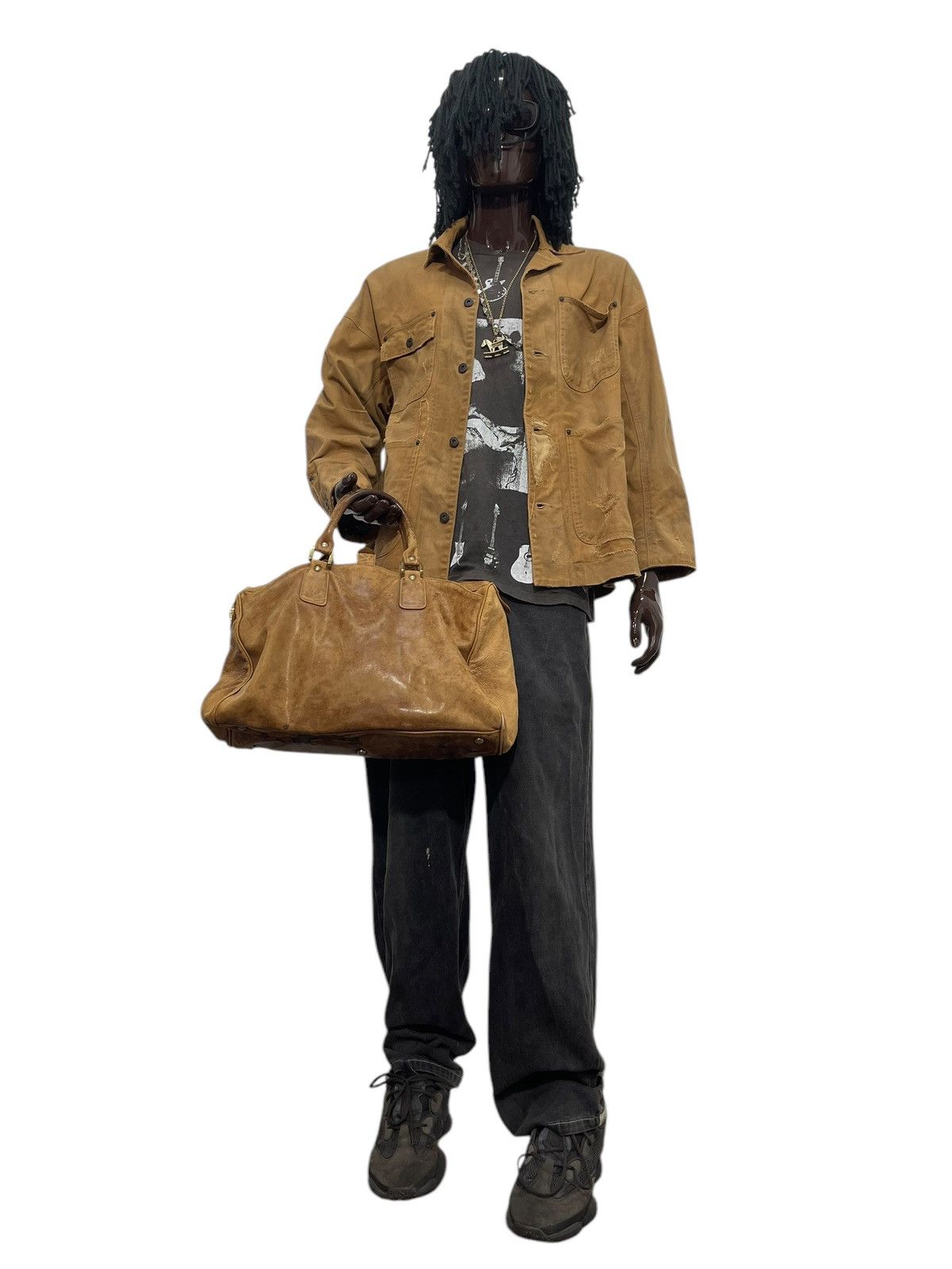 Genuine Leather Full Leather Patina Unknown Japan Vtg 80s Duffle Bag 1🟩6 Size ONE SIZE - 3 Thumbnail