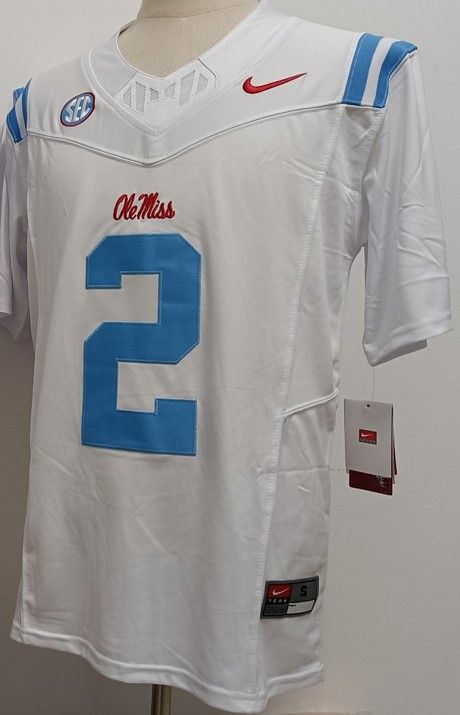 Other Men Ole Miss Rebels 2 Jaxson Dart White Jerseys Size US S / EU 44-46 / 1 - 3 Thumbnail