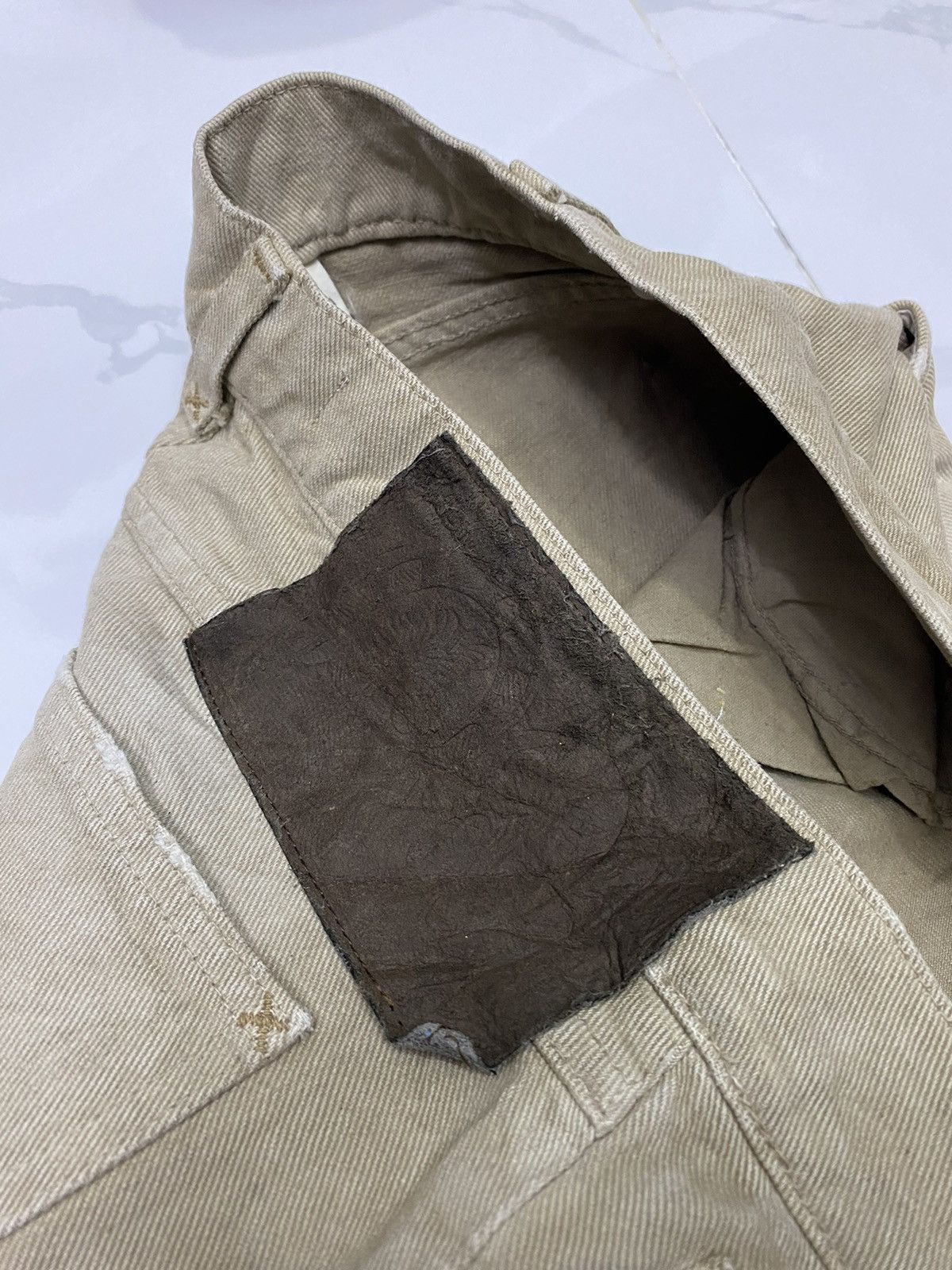 Dolce & Gabbana DOLCE & GABBANA FADED BROWN LOW RISE DISTRESSED DENIM JEANS Size US 30 / EU 46 - 10 Thumbnail