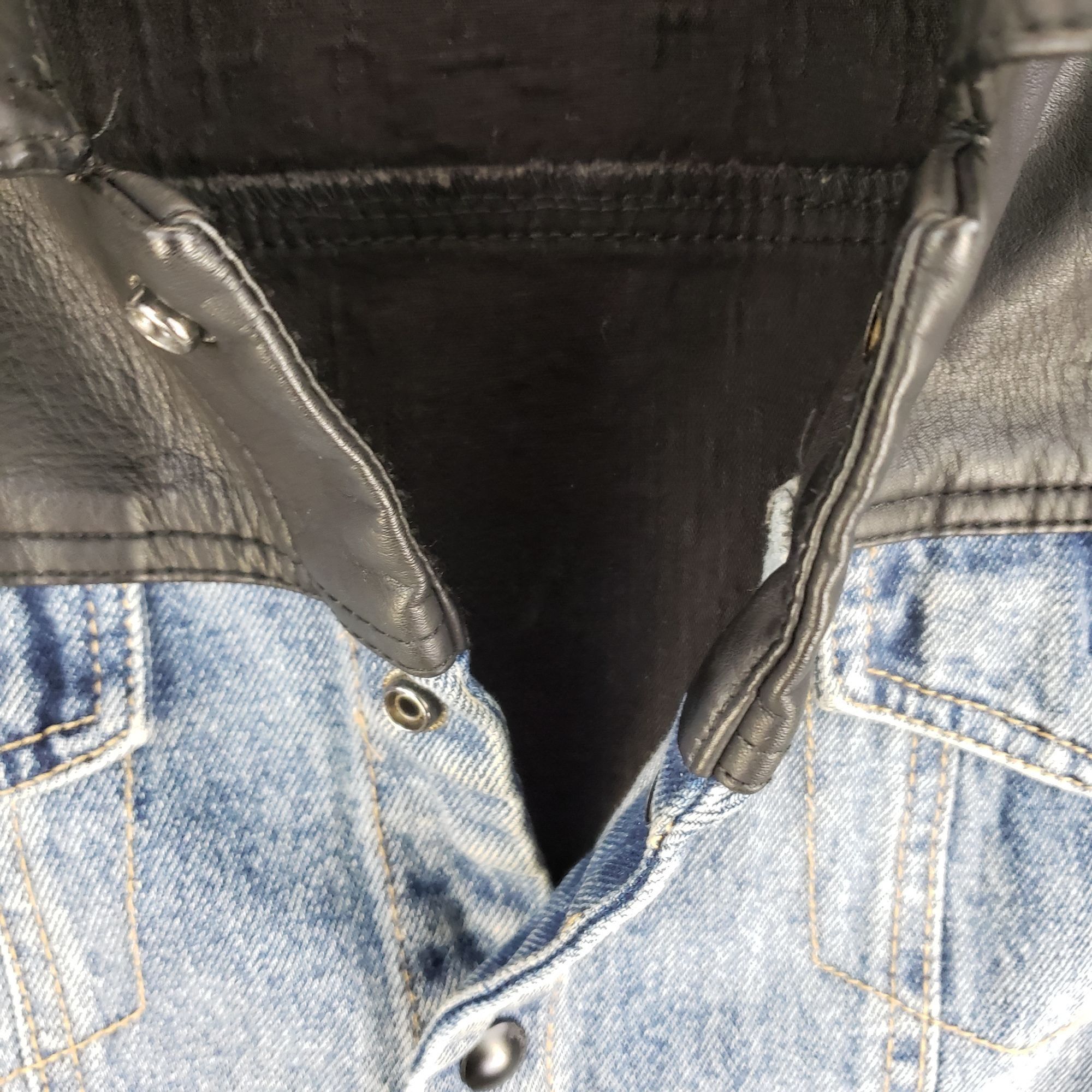 BLANKNYC BlankNYC Faux Leather And Denim Jacket - Black / Blue Jean W Size M / US 6-8 / IT 42-44 - 10 Thumbnail