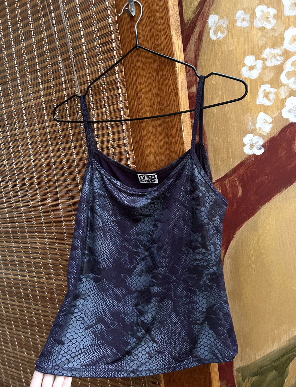 Vintage Y2K Yes Or No Snake Print Camisole Top Spaghetti Straps XS-S Size XS / US 0-2 / IT 36-38 - 4 Thumbnail