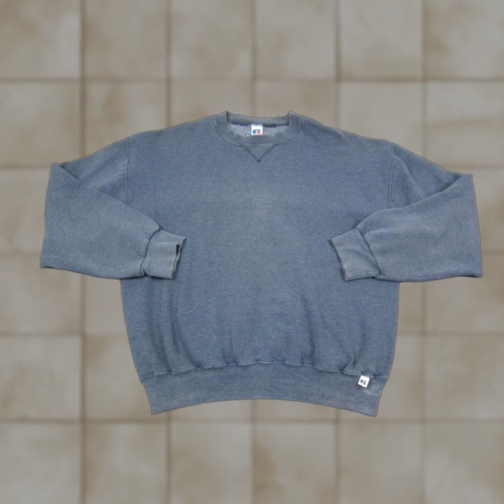 Russell Athletic VINTAGE Russell Sweatshirt Adult XLT Blue Russell Athletic 90s Pullover Crew Neck Long Sleeve Big & Tall Mens XXL? Size US XL / EU 56 / 4 - 1 Thumbnail