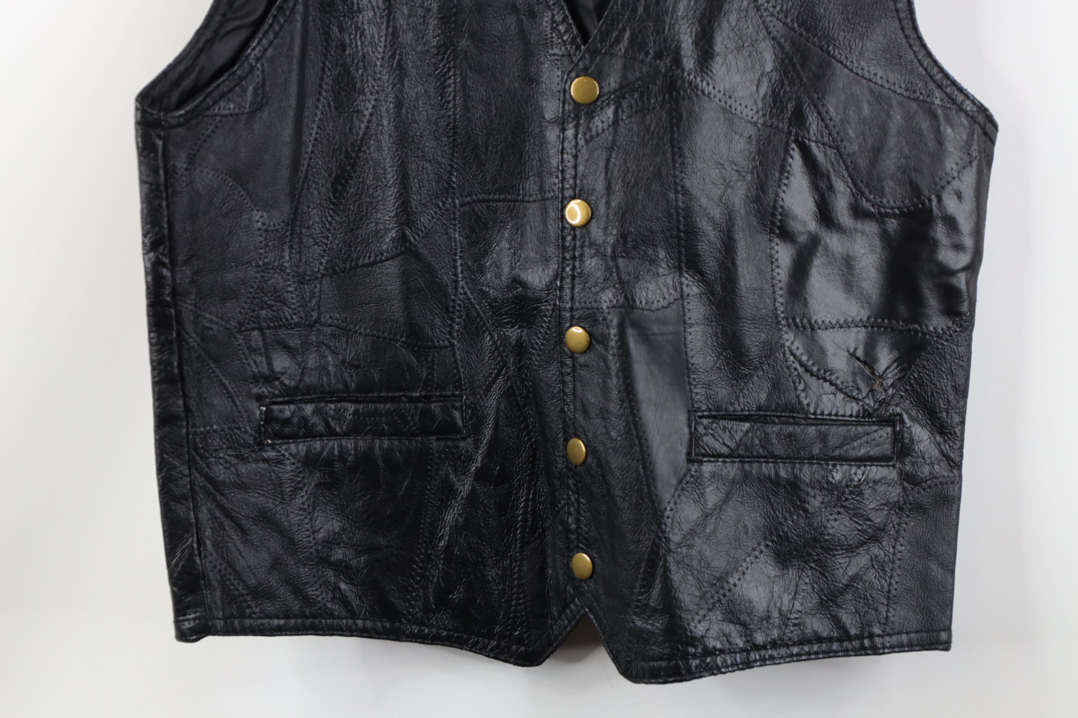 Vintage Vintage 90s Streetwear Patchwork Motorcycle Vest Jacket Size US M / EU 48-50 / 2 - 3 Thumbnail