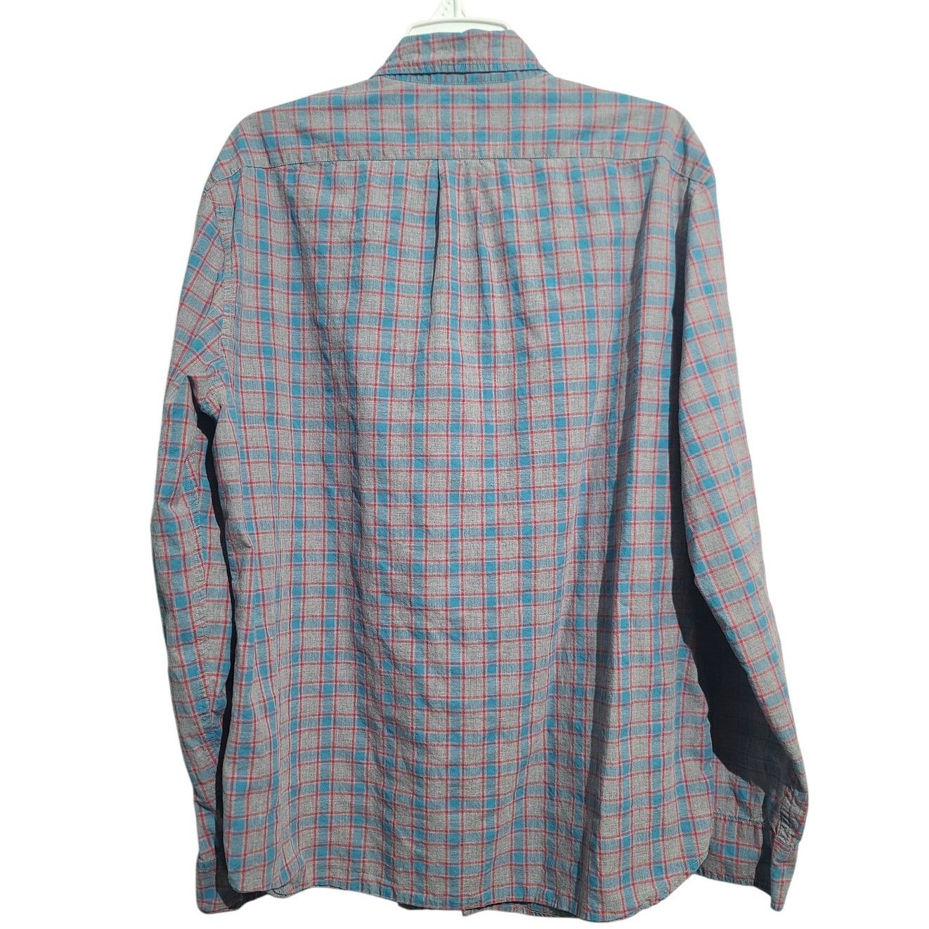 J.Crew J. Crew Gray Blue Windowpane Classic Button Shirt Size XL Size US XL / EU 56 / 4 - 2 Thumbnail