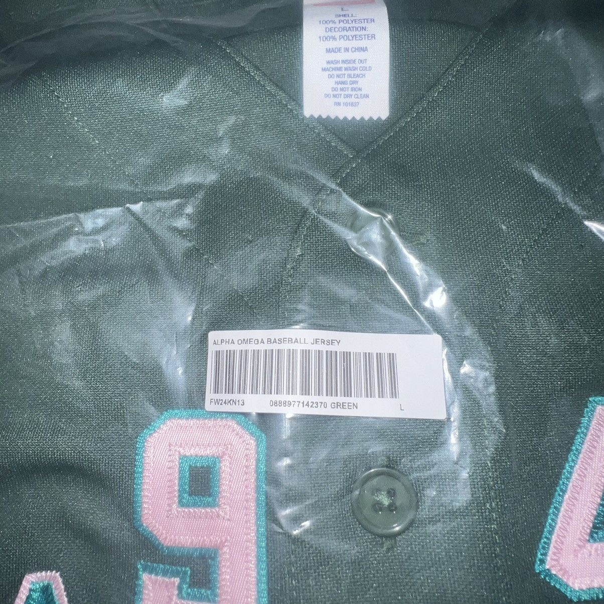 Supreme Supreme Alpha Omega Baseball Jersey Green Size: L Size US L / EU 52-54 / 3 - 5 Thumbnail