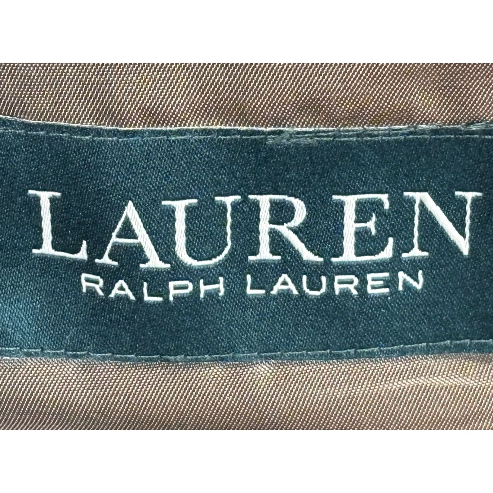 Ralph Lauren VINTAGE Lauren Ralph Lauren Houndstooth Blazer Jacket 44L Big & Tall Brown Navy Mens Sports Size 44L - 6 Thumbnail