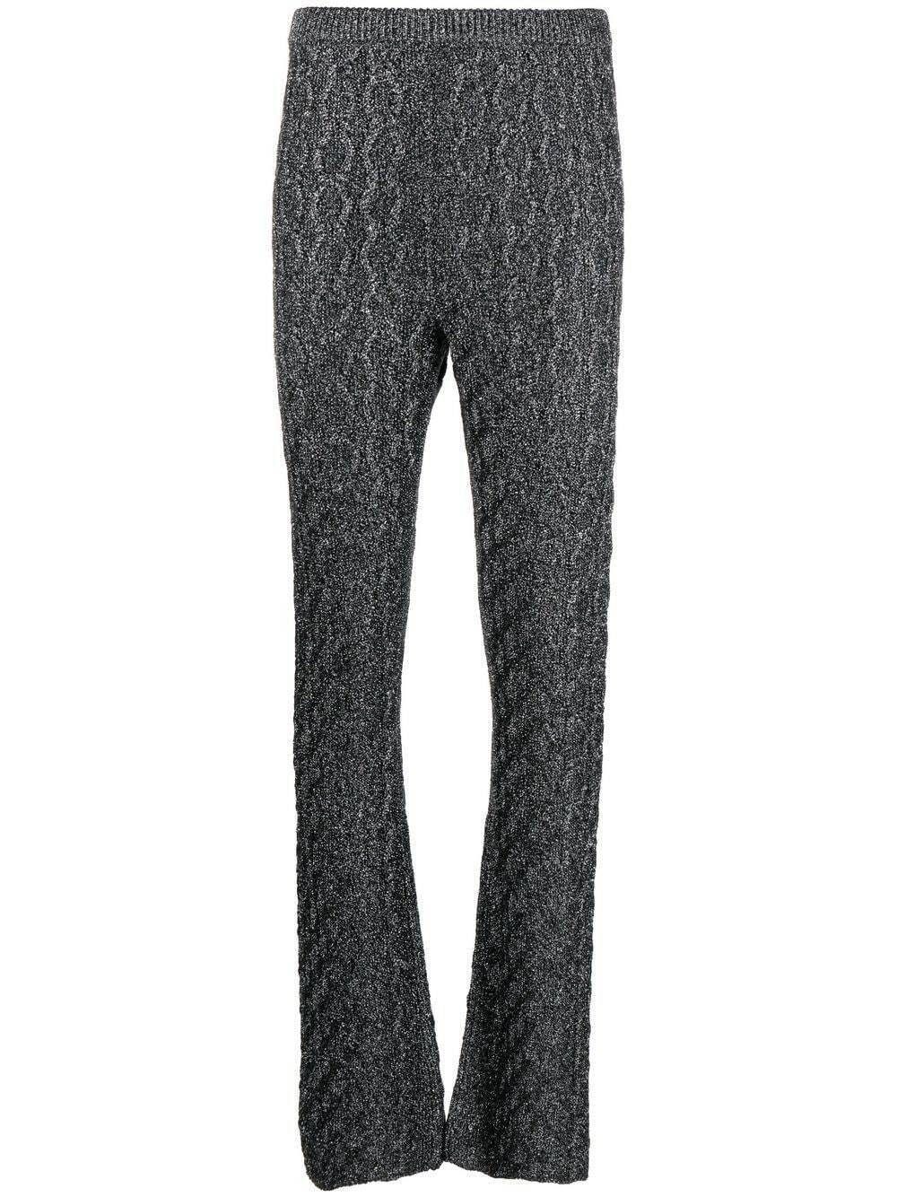 Gucci o1s1wg111025 Knitted Slim-Fit Trousers in Black Size 28" / US 6 / IT 42 - 1 Thumbnail