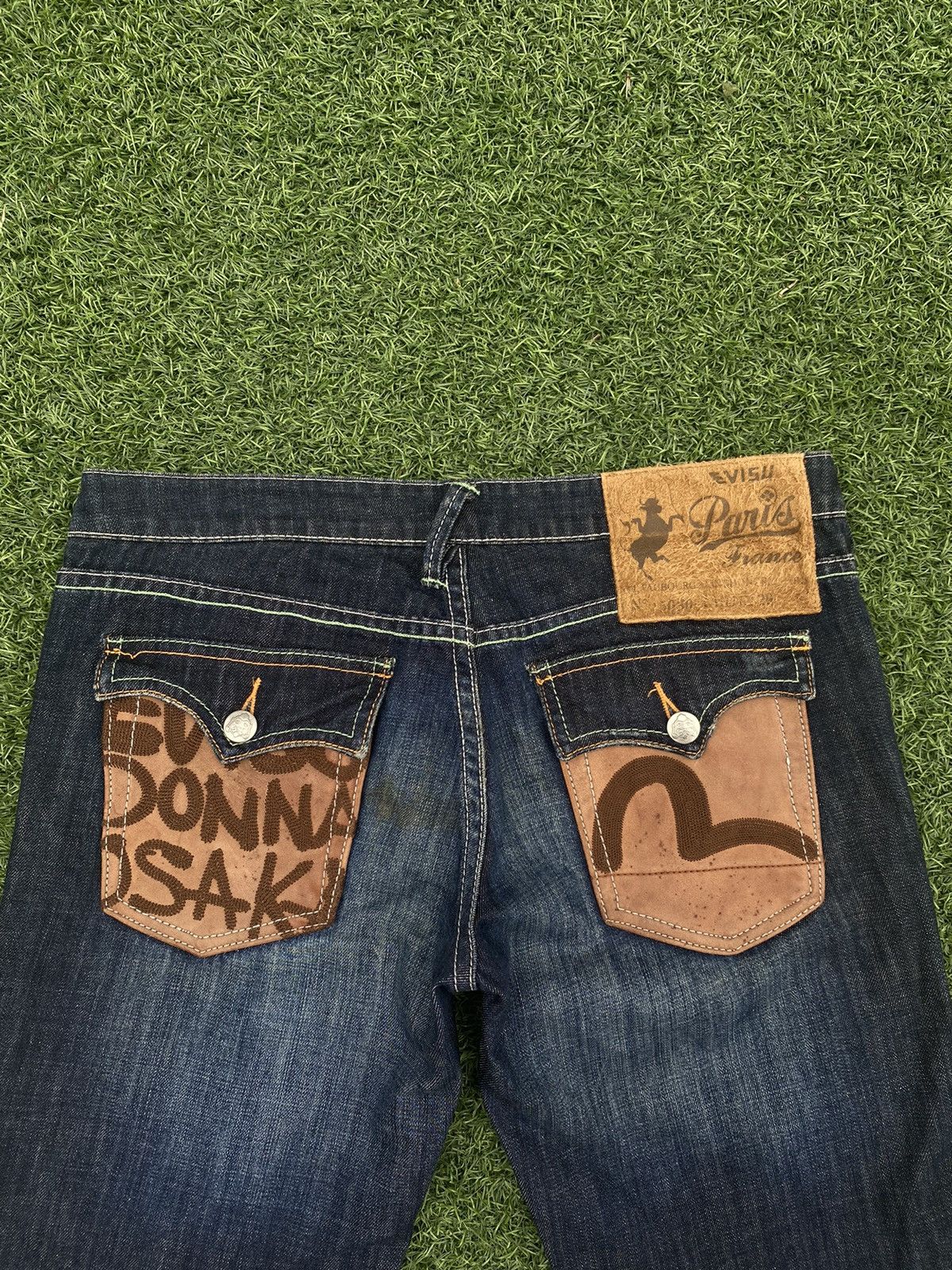 Evisu × Japanese Brand EVISU PARIS DONNA OSAKA SHORT PANTS DENIM Size US 29 - 2 Thumbnail