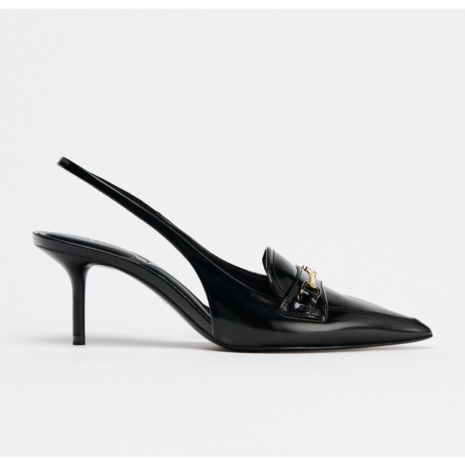 Zara ZARA Black Embellished Slingbacks NWT Size US 10 / IT 40 - 23 Thumbnail