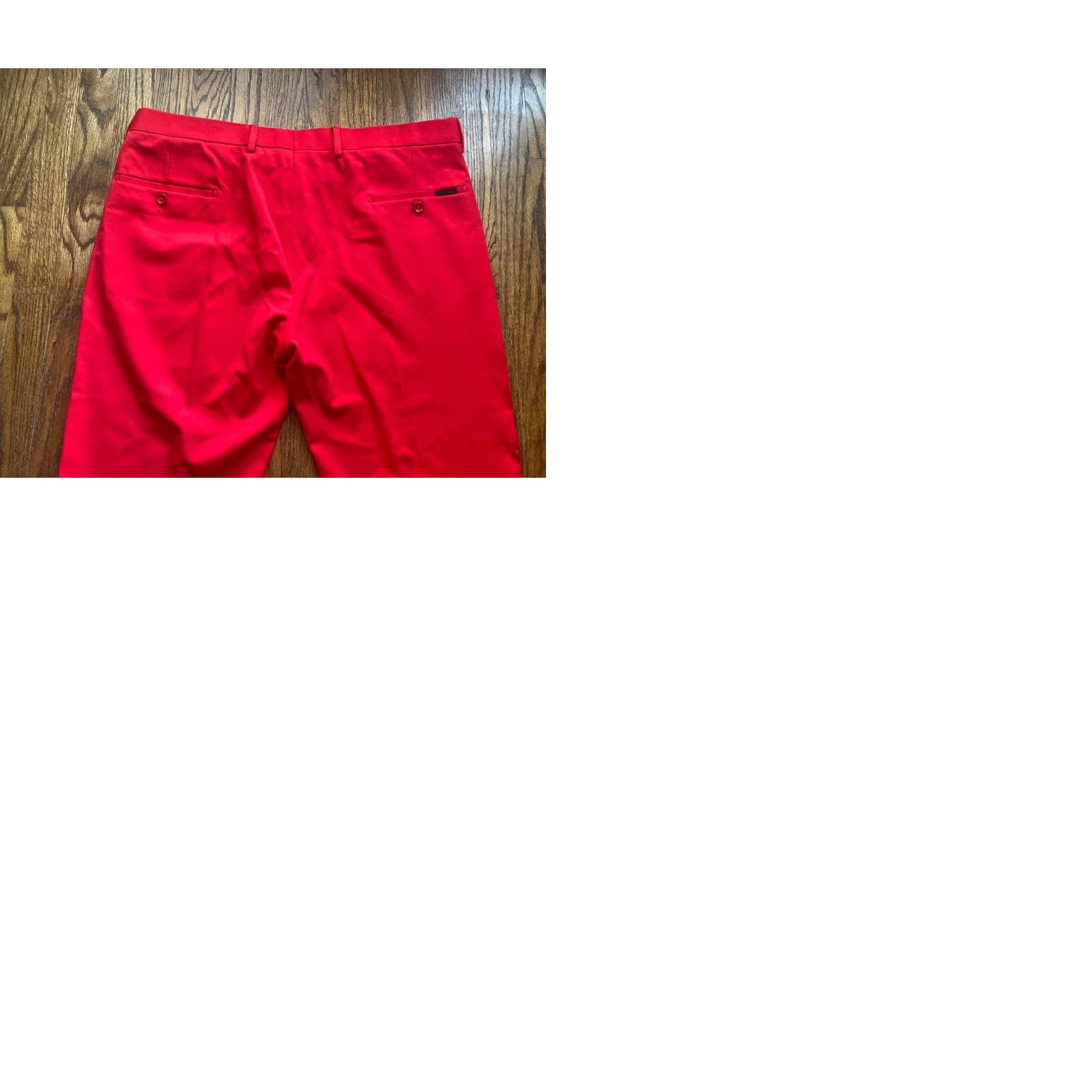Vintage Barabas 2 Piece Suit Mens 44R Jacket 38x31 Pants Red Slim 2 Button Size 44R - 11 Thumbnail
