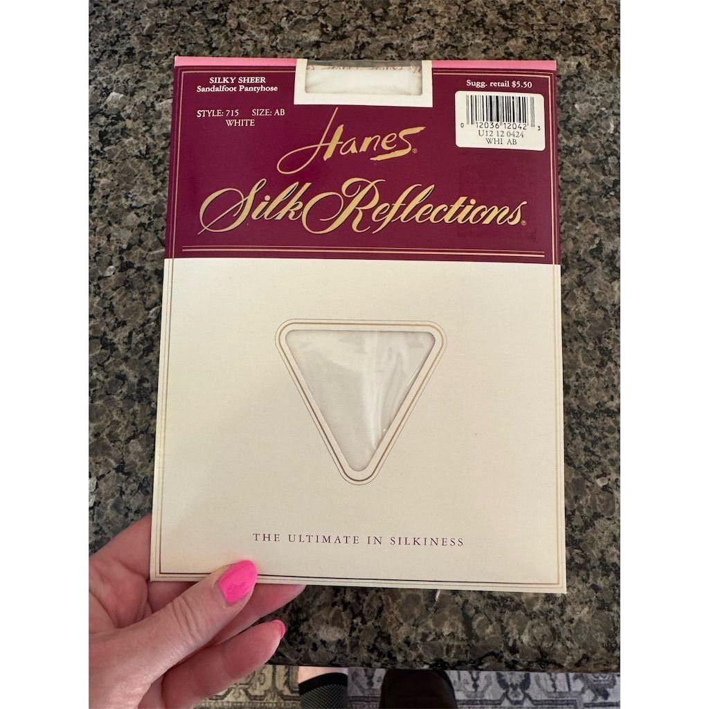 Hanes Hanes Silk Reflections White Control Top Pantyhose Size AB Size ONE SIZE - 3 Thumbnail