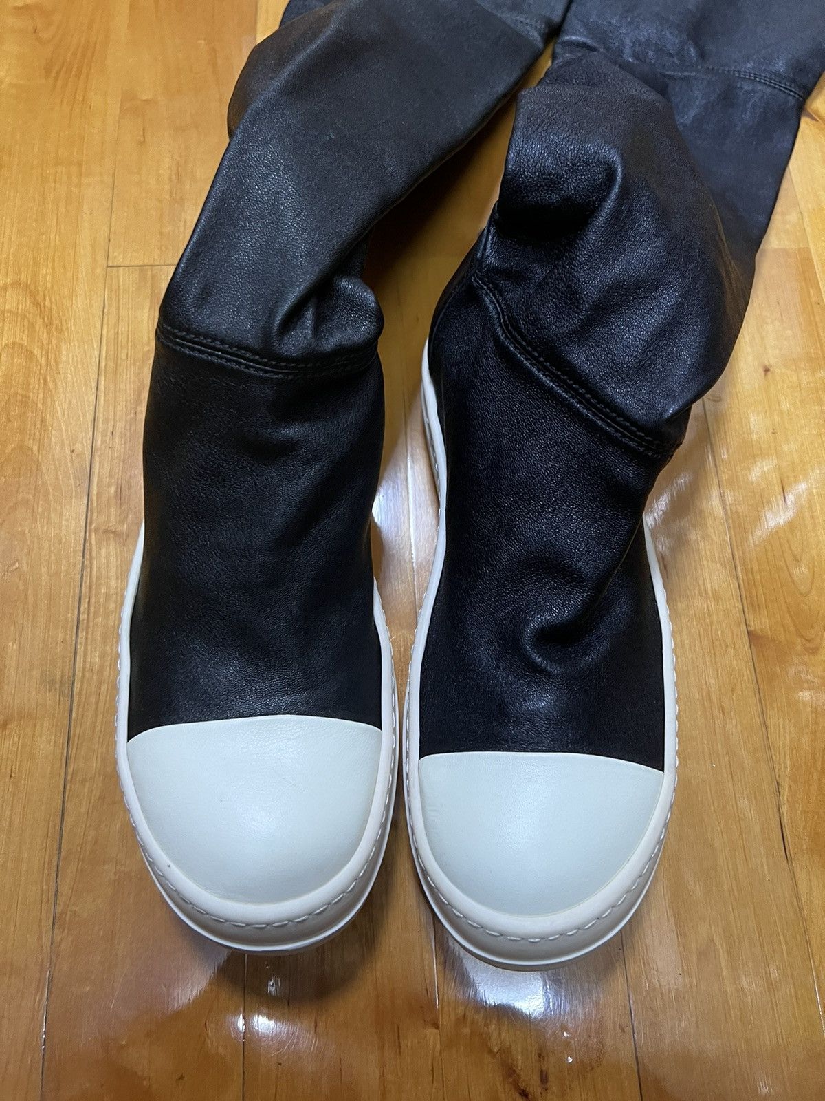Rick Owens Rick owens mainline leather thigh high stocking sz36 Size US 6 / IT 36 - 2 Thumbnail