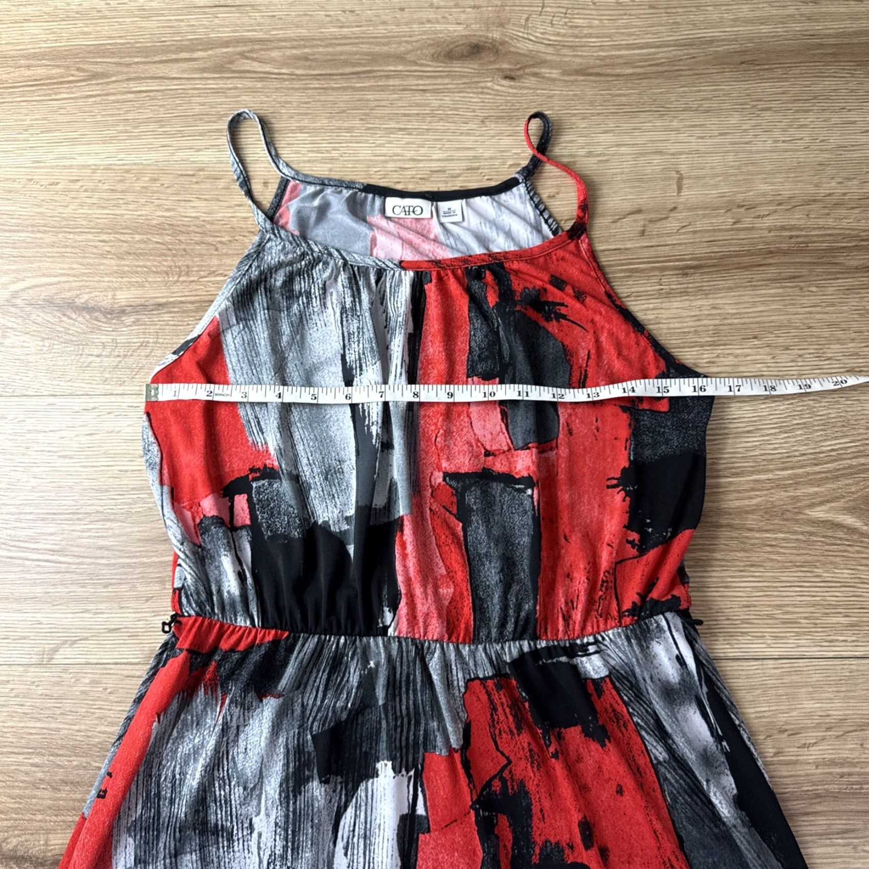 Vintage CATO Red Lightweight Maxi Dress Womens Medium Hi-Lo Cocktail Gown Size M / US 6-8 / IT 42-44 - 4 Thumbnail