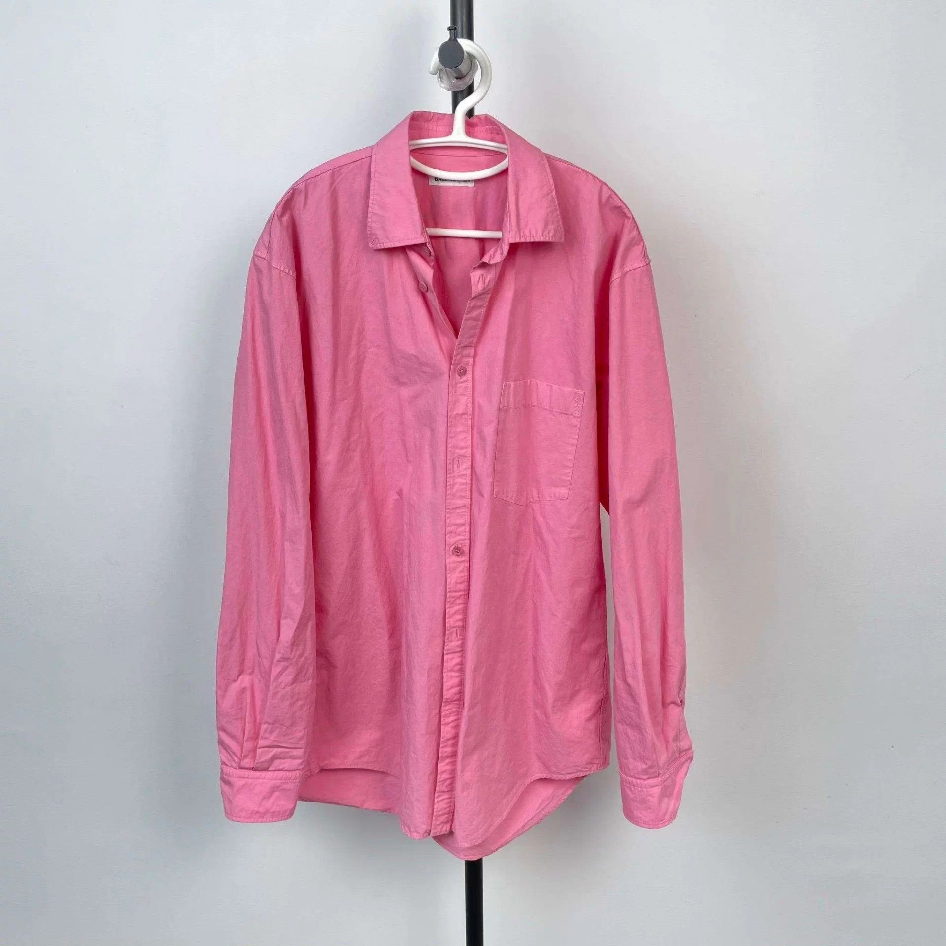 Balenciaga Balenciaga Pink Oxford Mid-Length Shirt 36 A Size XS / US 0-2 / IT 36-38 - 1 Thumbnail