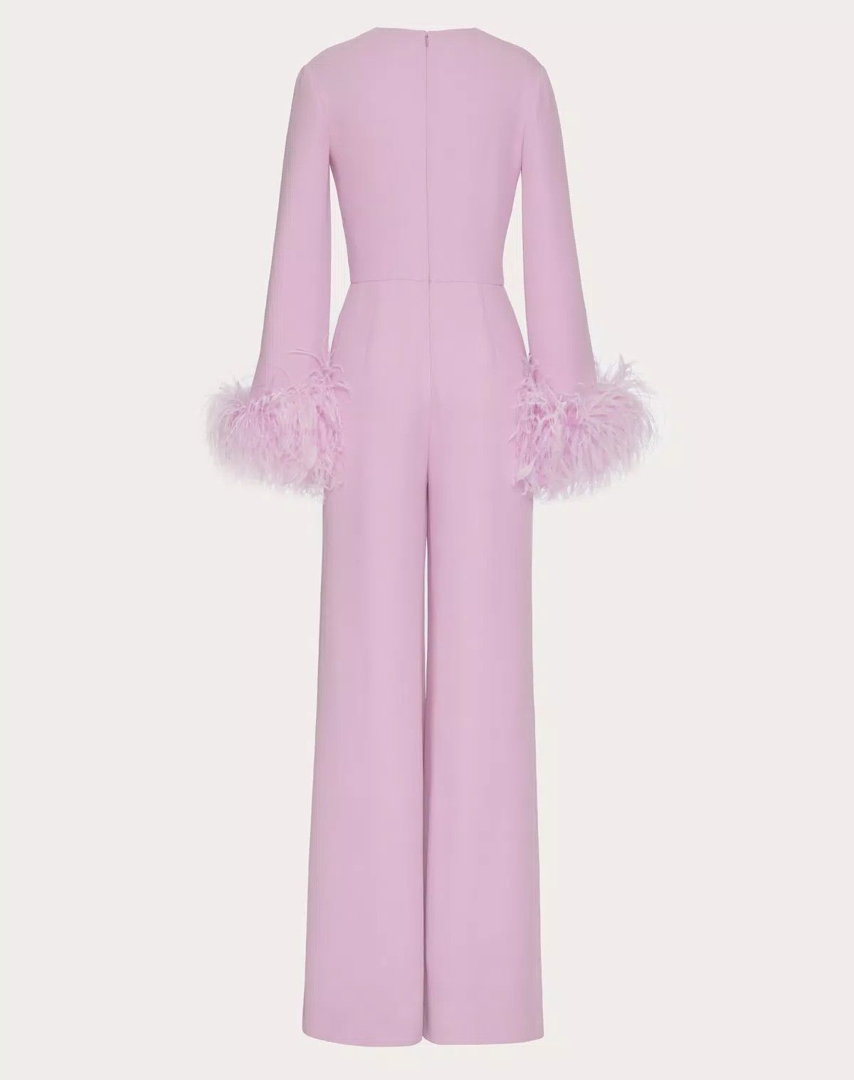 Valentino o1s1wg110625 Embroidered Cady Couture Jumpsuit in Pink Size 27" / US 4 / IT 40 - 2 Thumbnail
