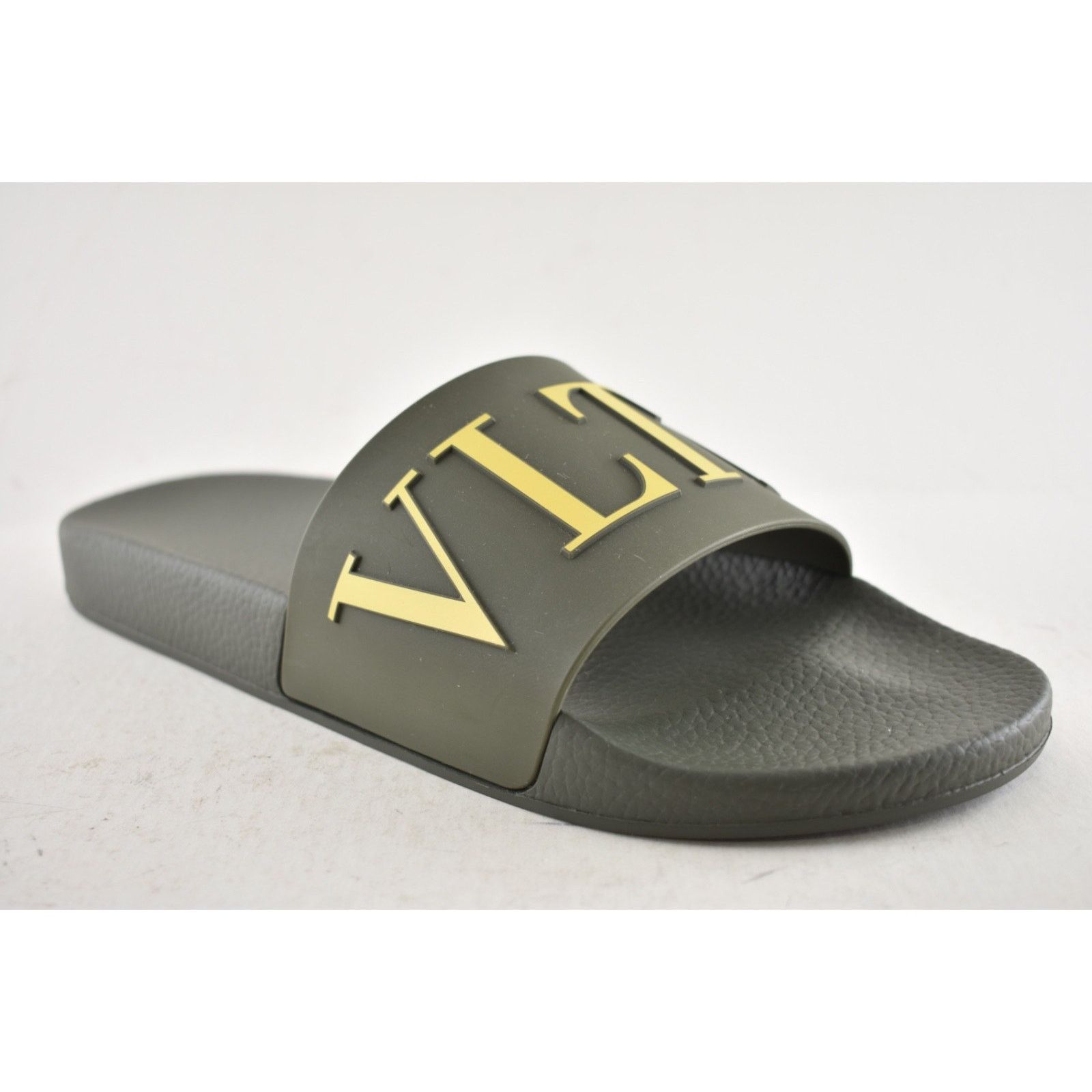 Valentino Valentino Garavani VLTN Green Yellow Rubber Pool Slide 44 11 Size US 11 / EU 44 - 4 Thumbnail