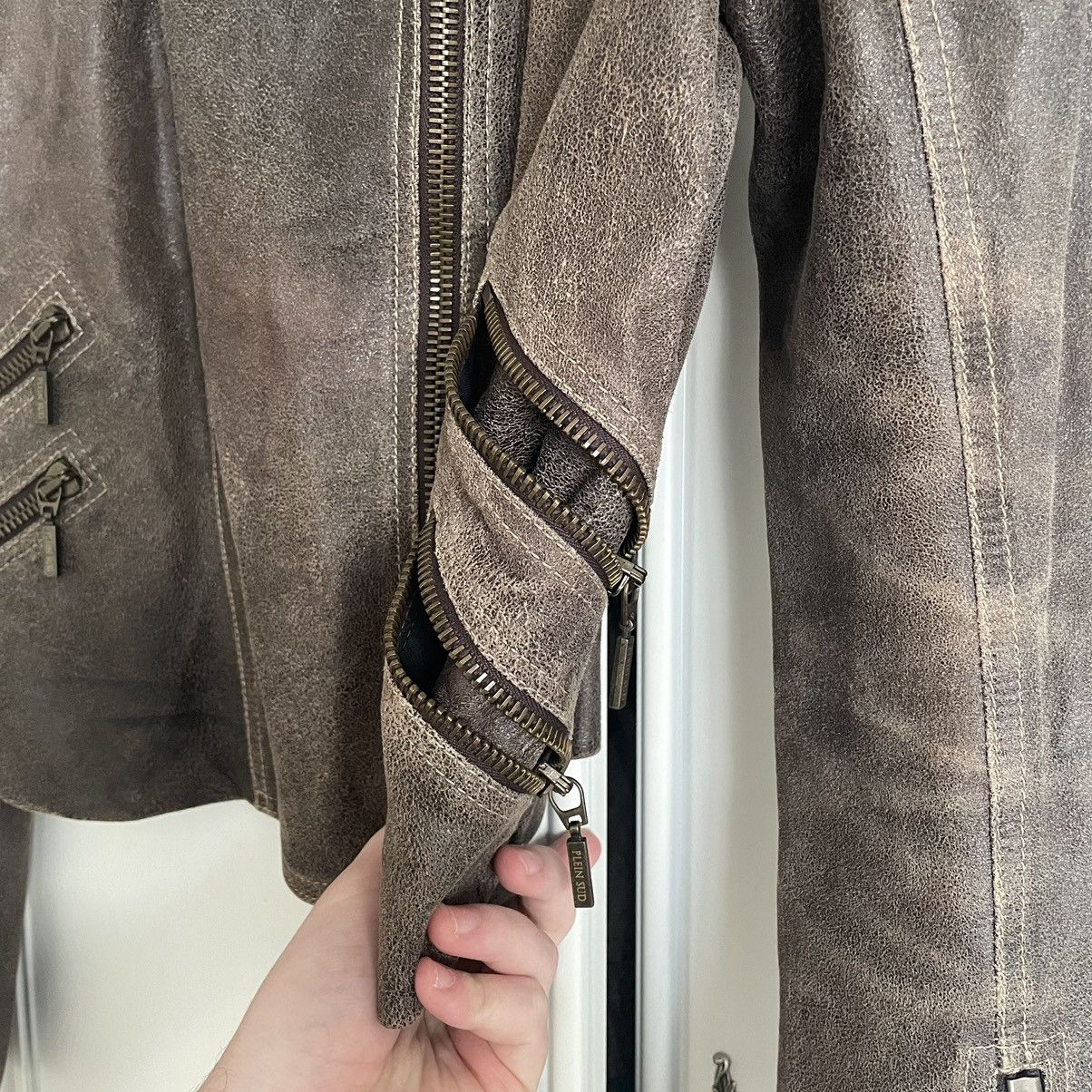 plein sud Plein Sud Rare Faded Biker Jacket Size M / US 6-8 / IT 42-44 - 6 Thumbnail