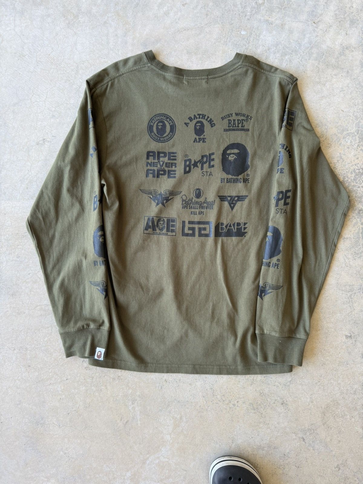 Bape Bape Multi Logo Long Sleeve Tee Size US M / EU 48-50 / 2 - 2 Thumbnail