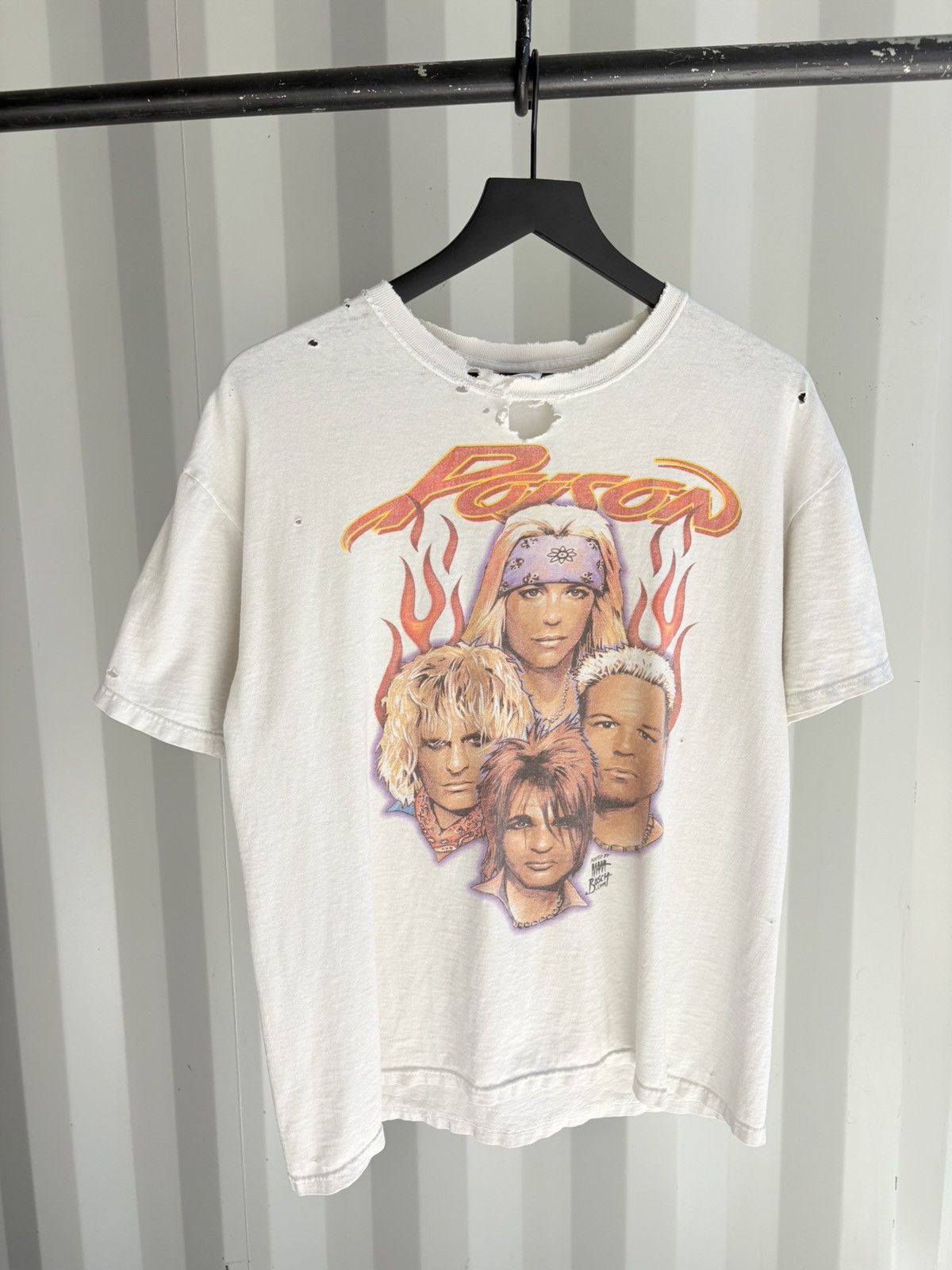 Band Tees Vintage Poison Shirt Faded Thrashed Distressed Grunge Band Size US L / EU 52-54 / 3 - 1 Thumbnail