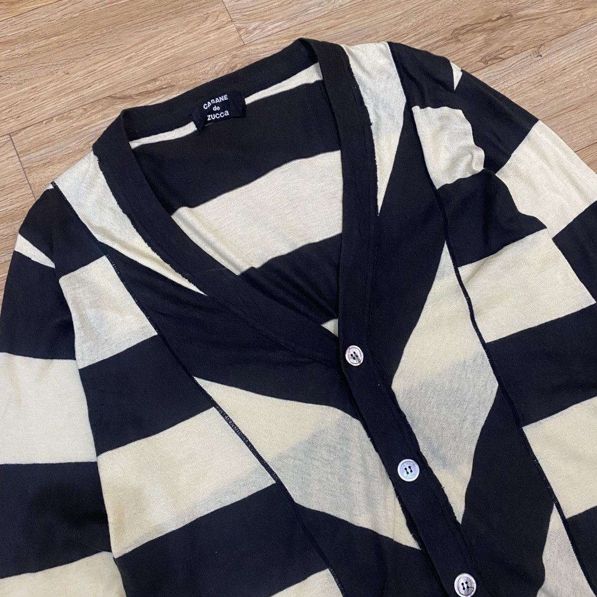 CABANE de ZUCCa 2000s Cabane De Zucca By Issey Miyake Stripe Cardigan Size US M / EU 48-50 / 2 - 2 Thumbnail