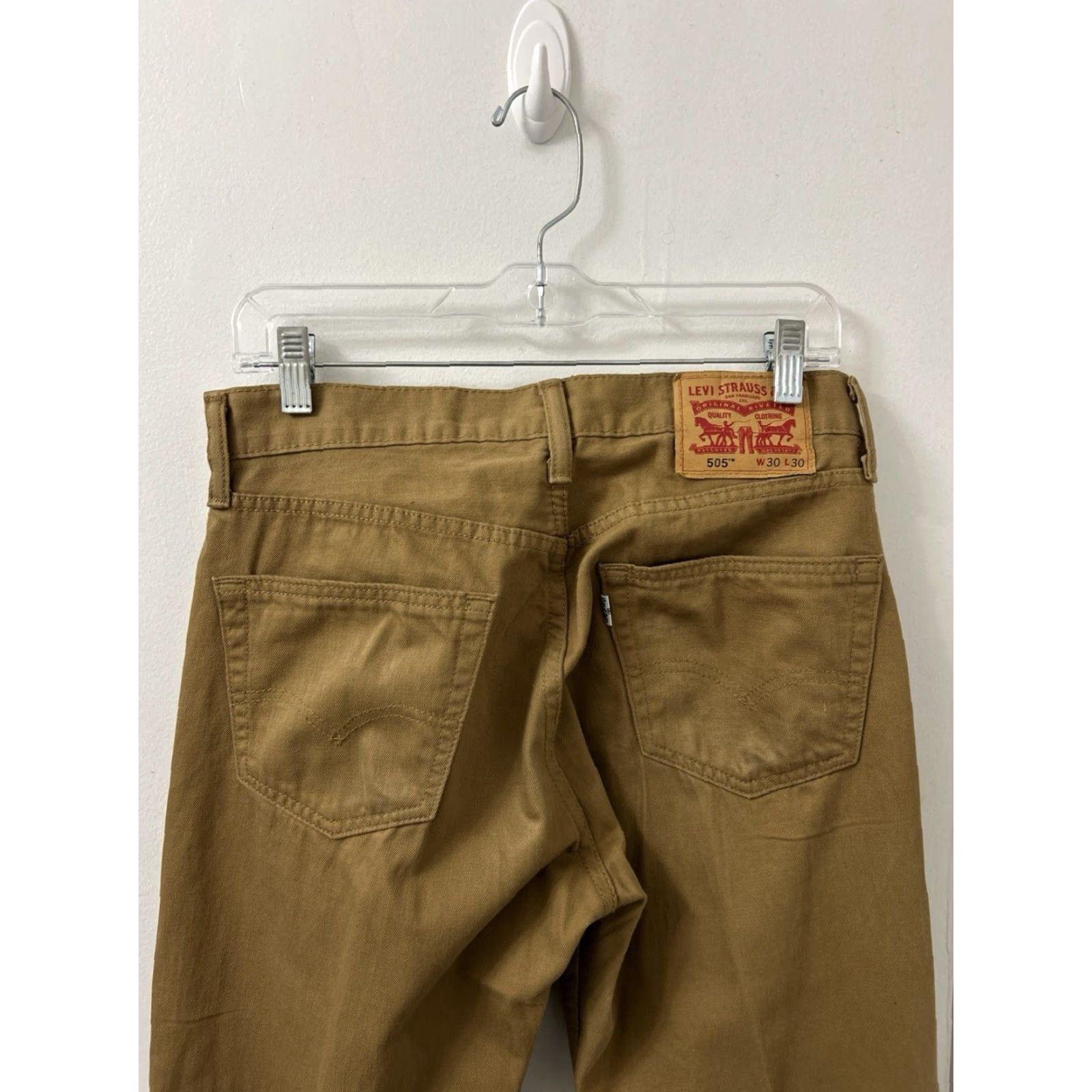 Vintage Levi Strauss 505 Pants Mens 30x30 Brown Regular Fit Khakis Trousers Corduroy Stress? 505 Model Size US 30 / EU 46 - 6 Thumbnail