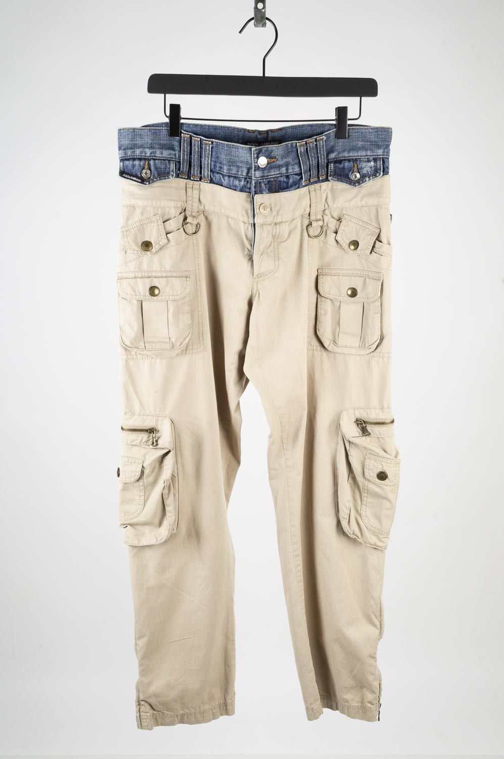 image of Dolce Gabbana Dolce&gabbana Men Cargo Pants Trousers in Sand (Size 30)