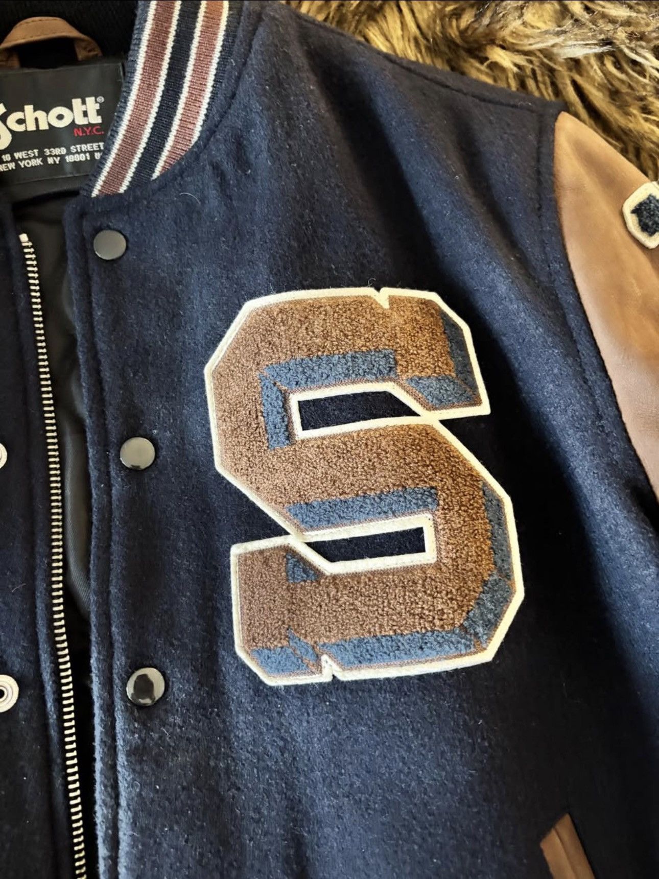 Schott Schott "NYC Champions 19-19" Heritage Varsity Jacket Size US M / EU 48-50 / 2 - 4 Thumbnail