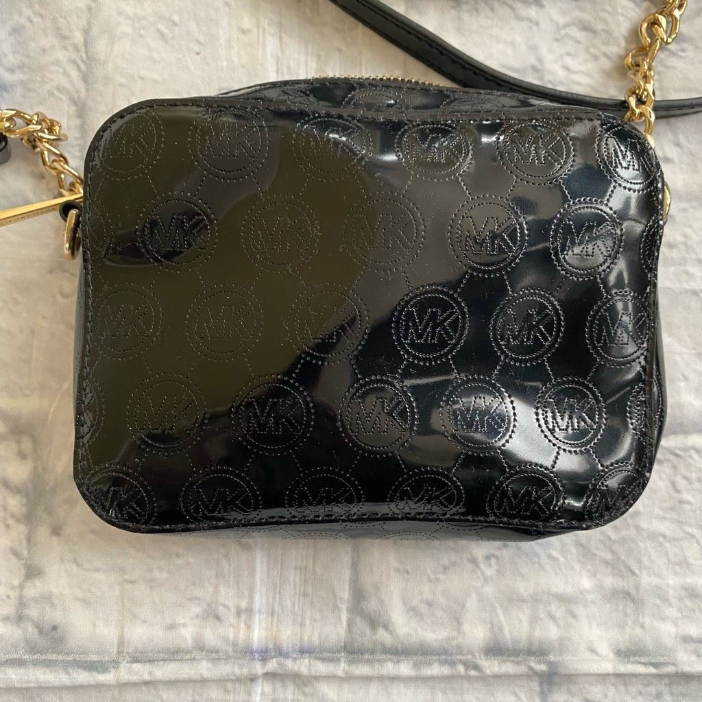 Michael Kors Michael Kors mini crossbody bag w/zipper closure black & gol Size ONE SIZE - 8 Thumbnail
