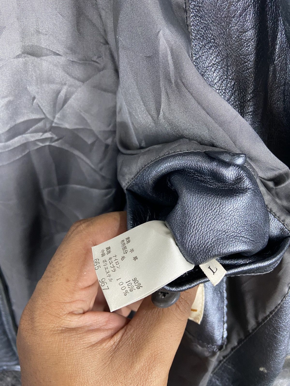 Lancel Vintage Lancel Paris Leather & Wool Hybrid Jacket Size US L / EU 52-54 / 3 - 13 Thumbnail