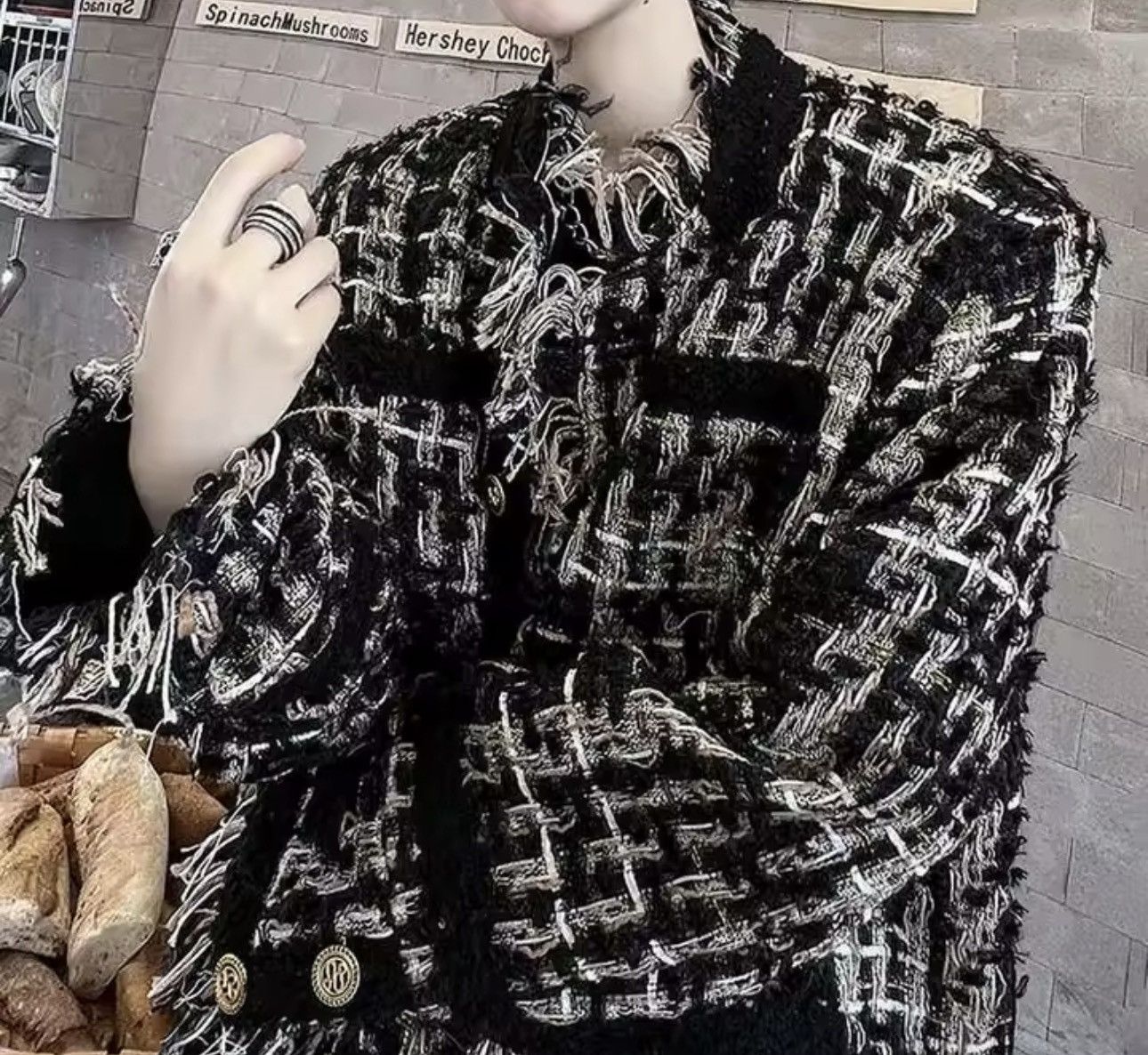 Japanese Brand Tassel Casual Vintage Style Black & White Jacket Blazer Size US M / EU 48-50 / 2 - 5 Thumbnail
