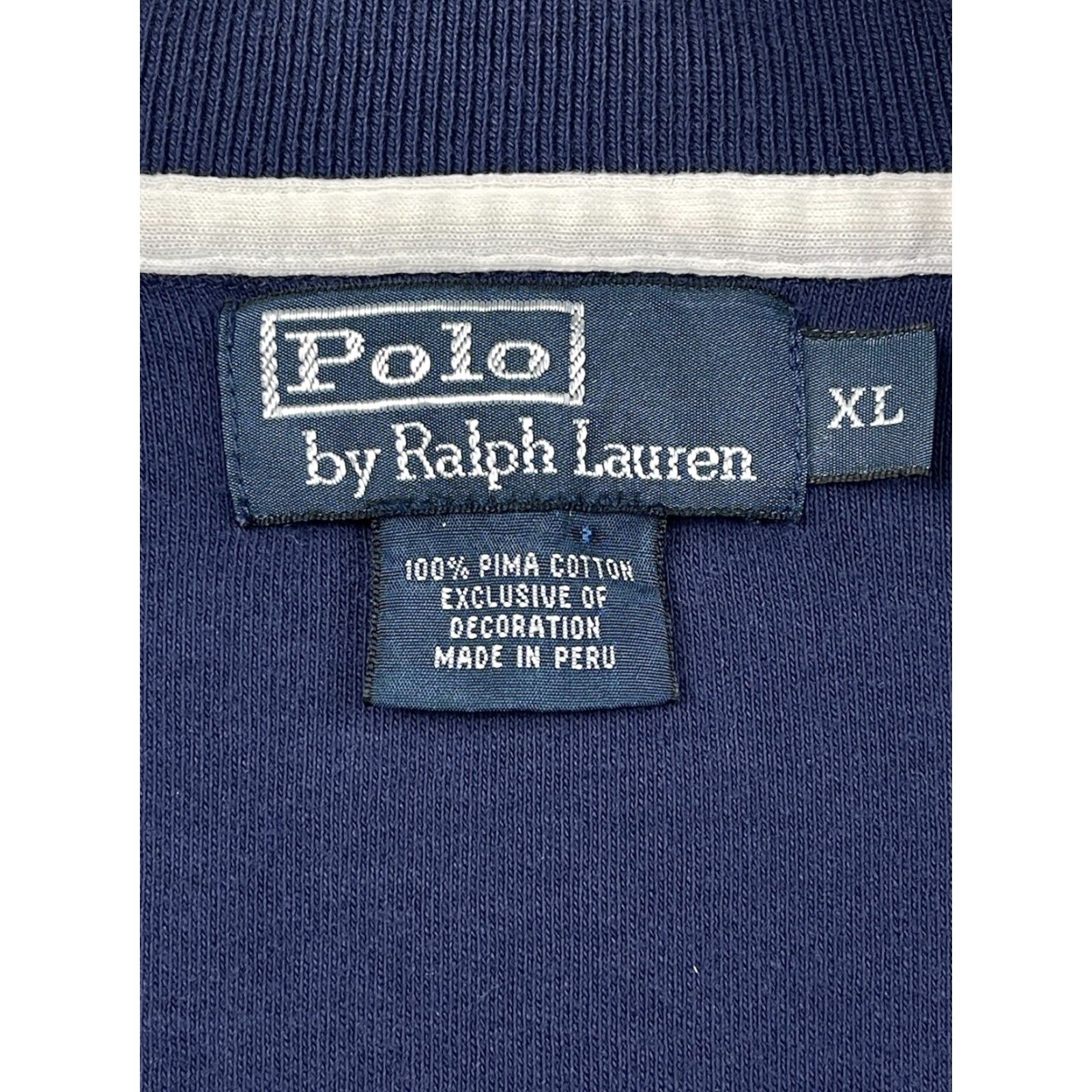 Polo Ralph Lauren VINTAGE Polo Ralph Lauren Sweatshirt 90s Pullover 1/4 Zip Mock Neck XL Mens Blue Cotton Knit Logo Bear Era 1990s Mens Size US XL / EU 56 / 4 - 3 Thumbnail