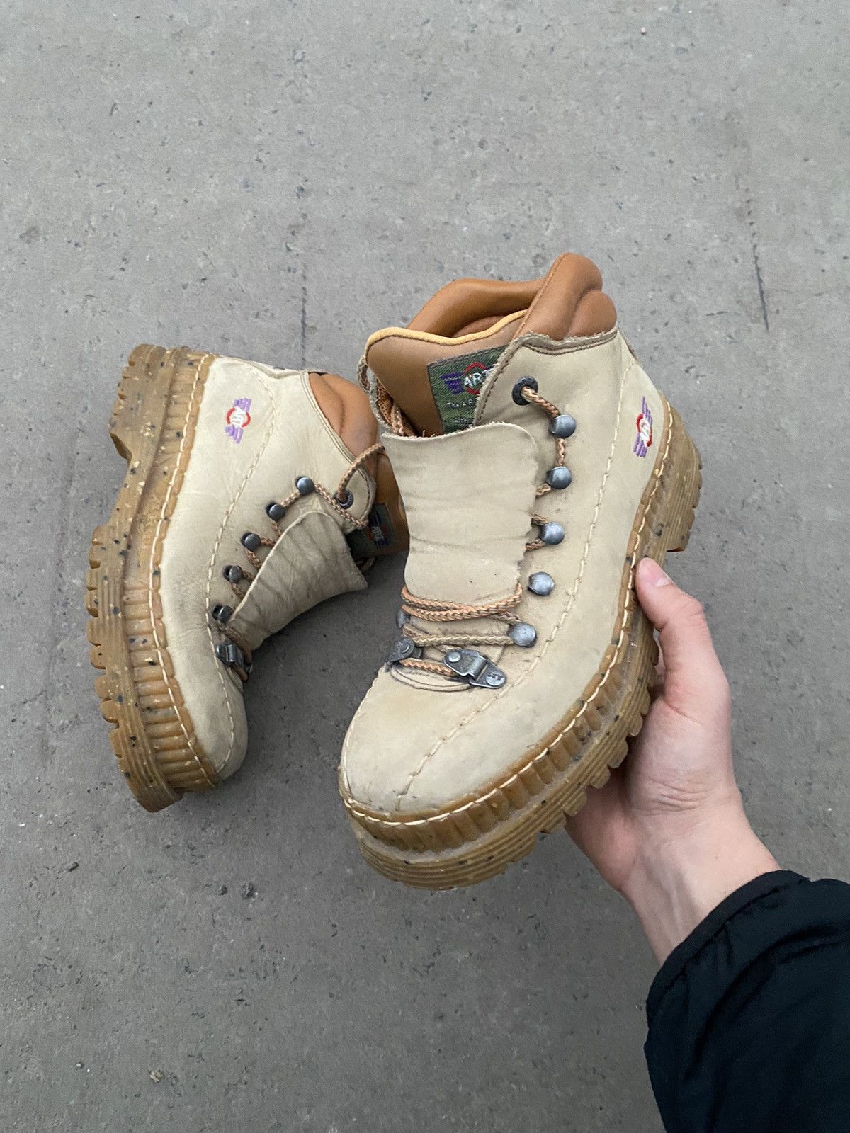 If Six Was Nine Vintage 2000s The Art Company Y2K Festival Platform Boots Size US 7 / EU 40 - 1 Thumbnail